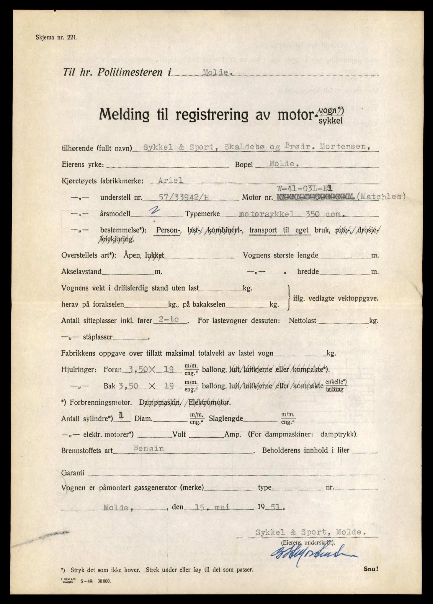 Møre og Romsdal vegkontor - Ålesund trafikkstasjon, AV/SAT-A-4099/F/Fe/L0039: Registreringskort for kjøretøy T 13361 - T 13530, 1927-1998, p. 231
