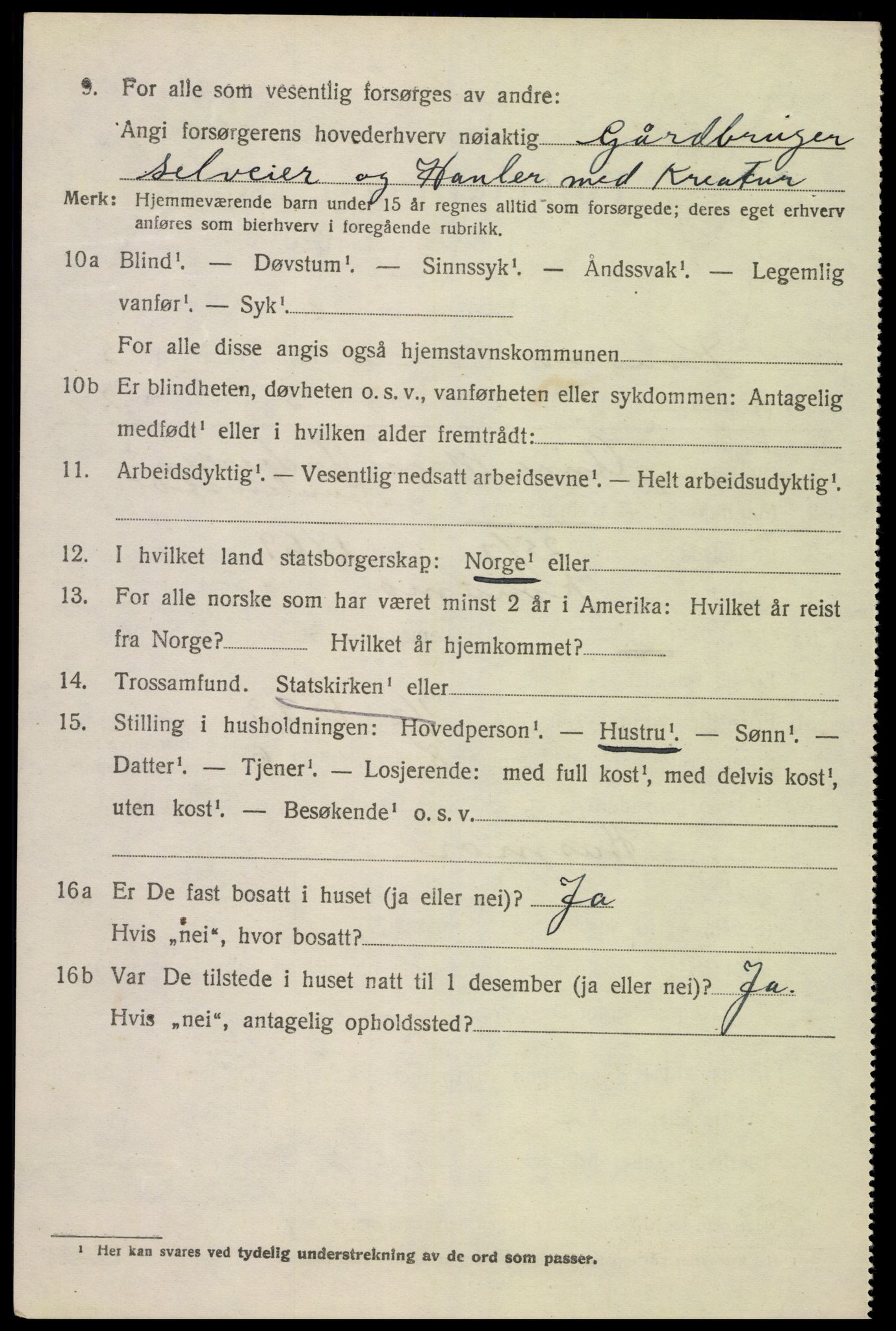SAK, 1920 census for Konsmo, 1920, p. 1283