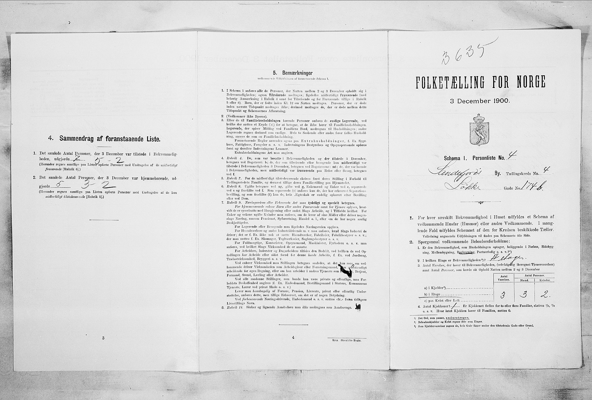 RA, 1900 census for Sandefjord, 1900, p. 984