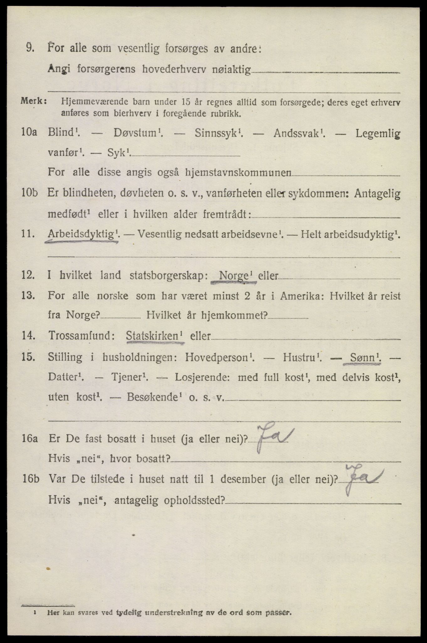SAKO, 1920 census for Brunlanes, 1920, p. 7142