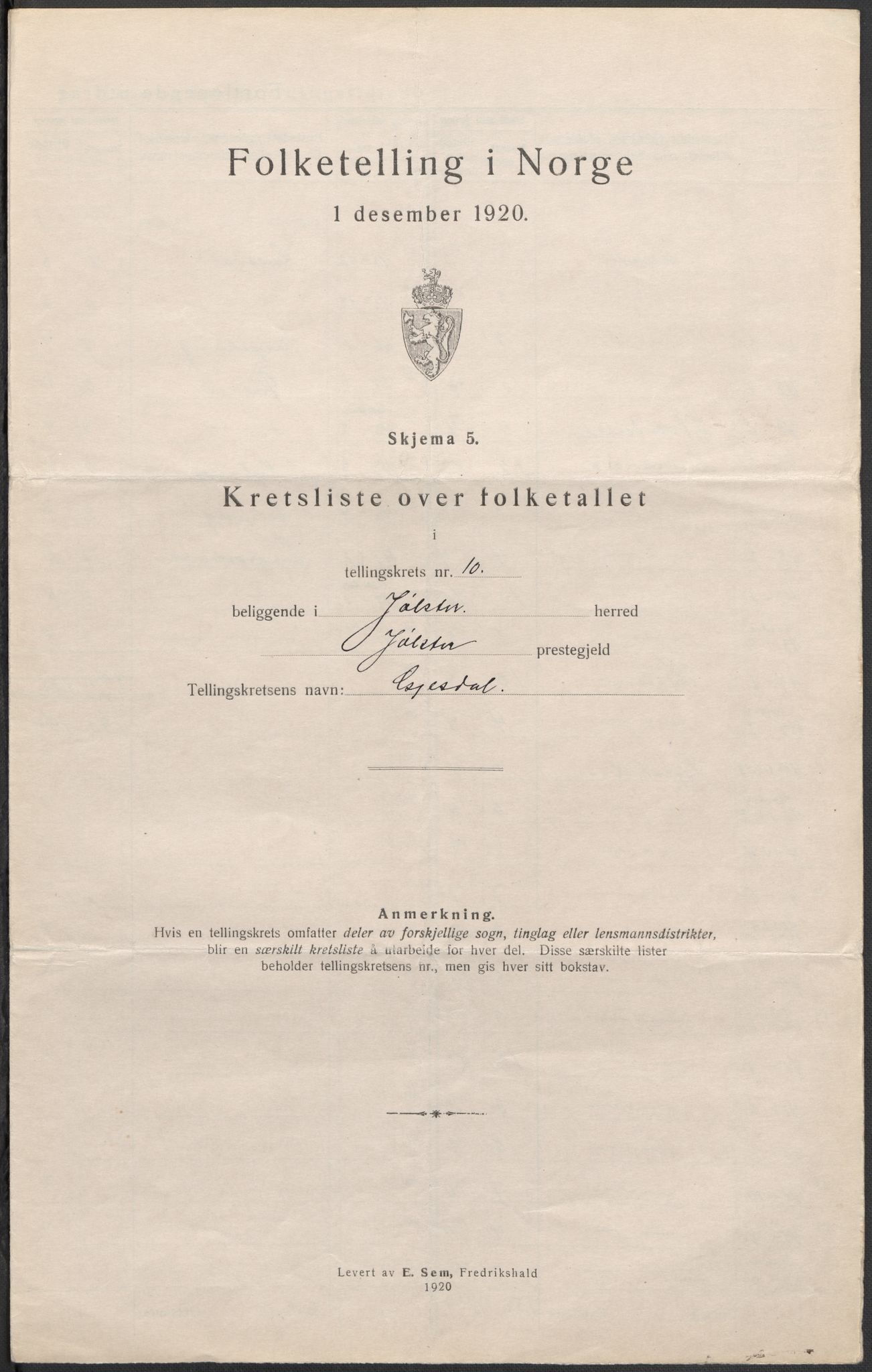 SAB, 1920 census for Jølster, 1920, p. 36