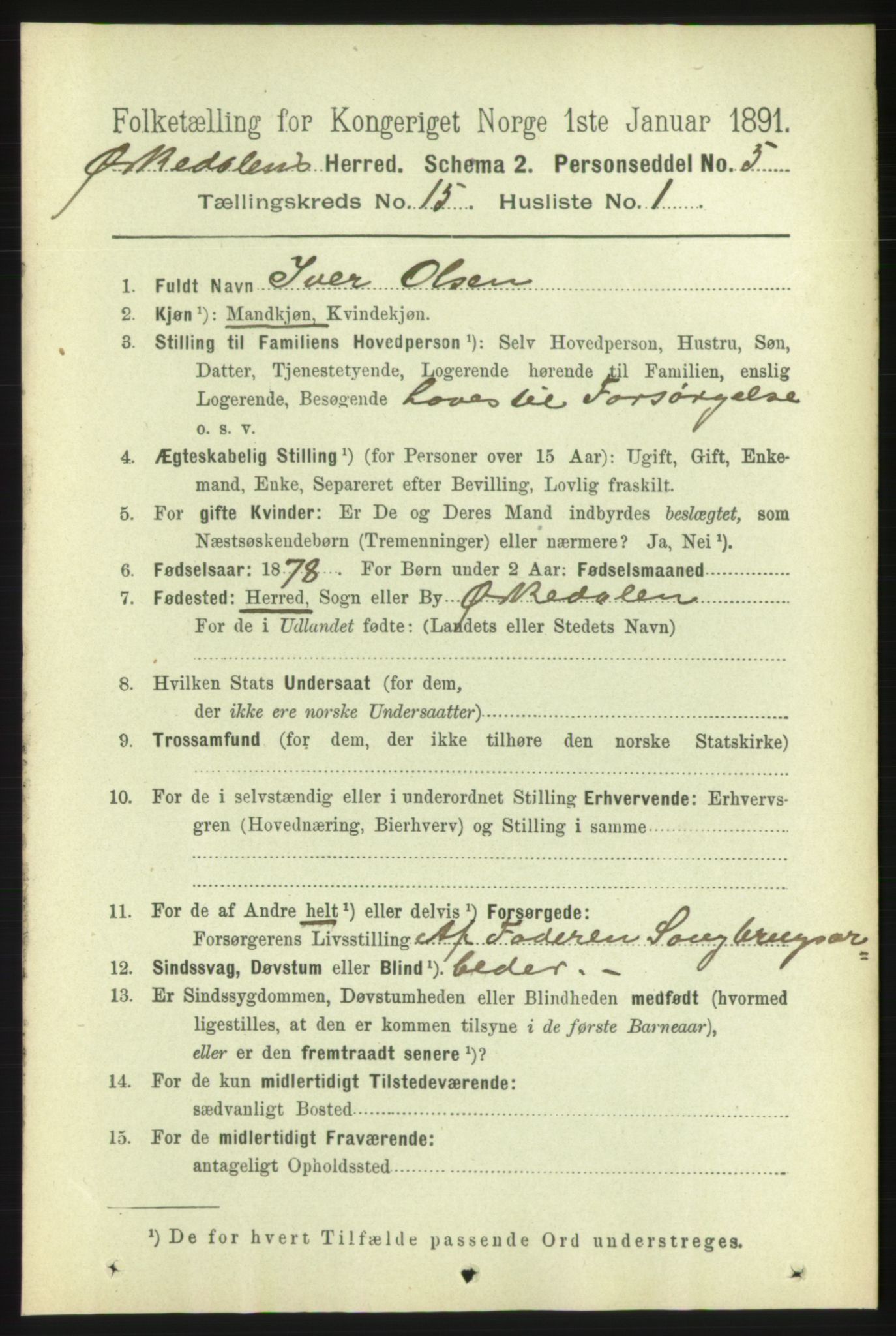 RA, 1891 census for 1638 Orkdal, 1891, p. 6881