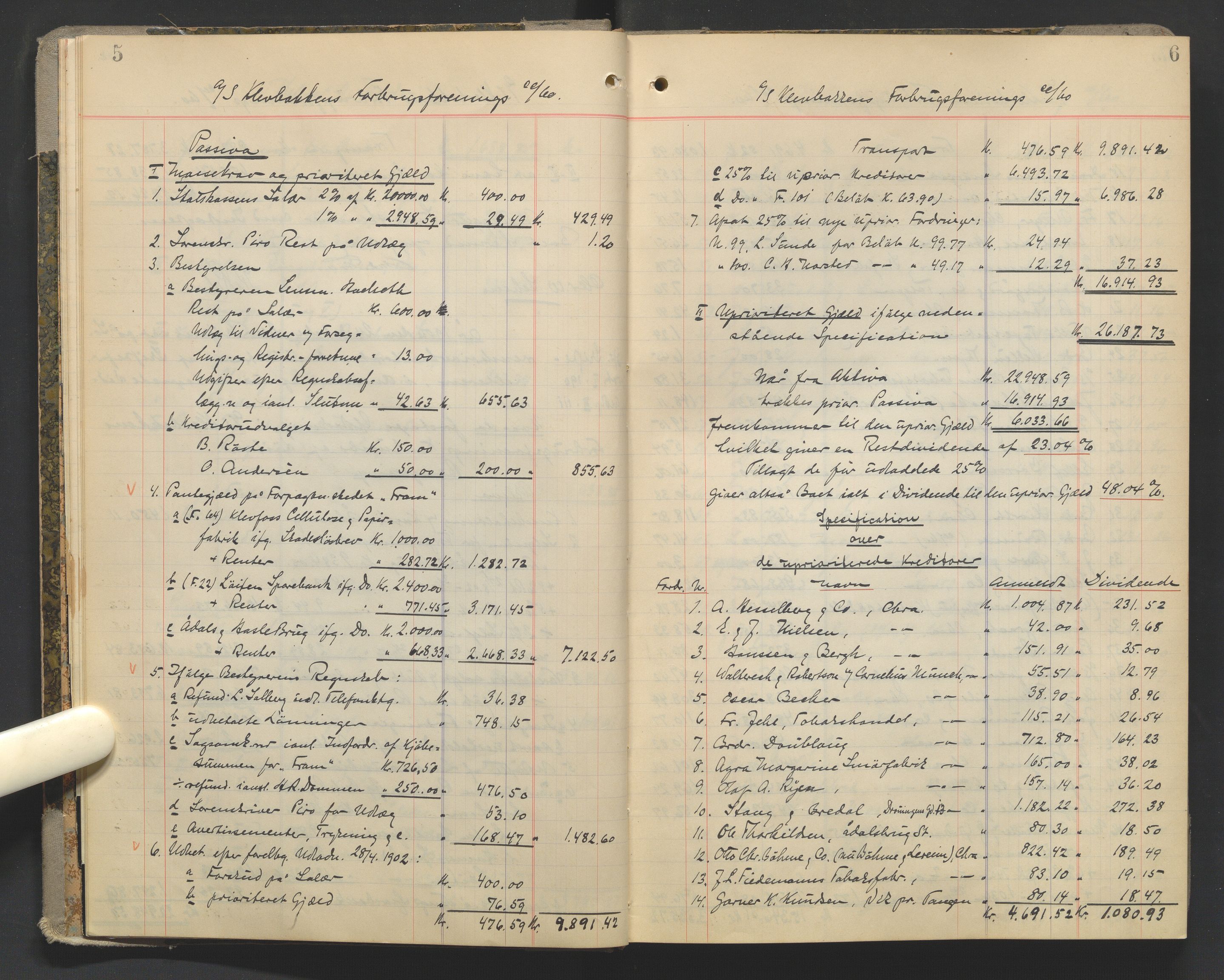 Sør-Hedmark sorenskriveri, AV/SAH-TING-014/J/Ja/Jad/L0003: Skifteutlodningsprotokoll - landet, 1906-1914, p. 5-6