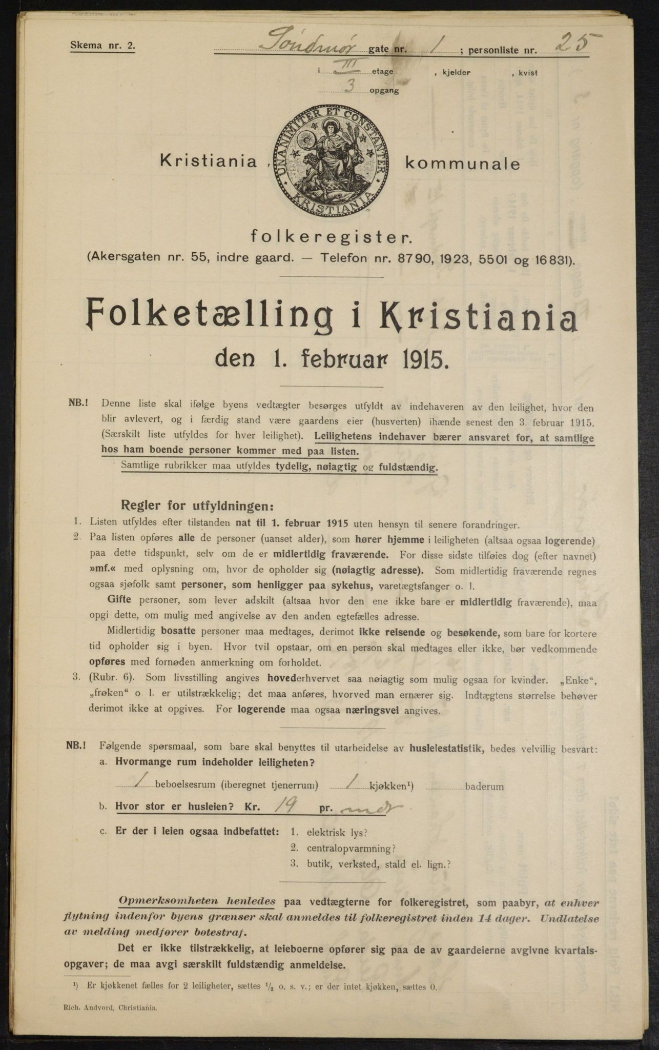 OBA, Municipal Census 1915 for Kristiania, 1915, p. 104942