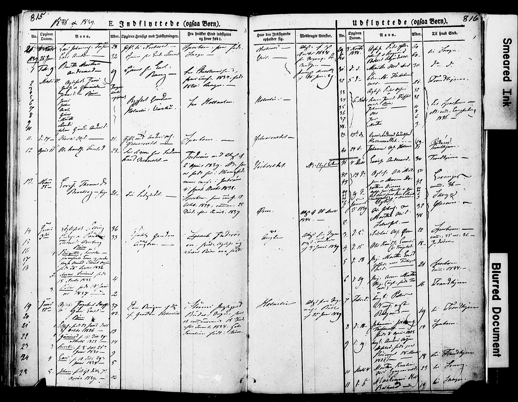 Ministerialprotokoller, klokkerbøker og fødselsregistre - Nord-Trøndelag, SAT/A-1458/723/L0243: Parish register (official) no. 723A12, 1822-1851, p. 815-816