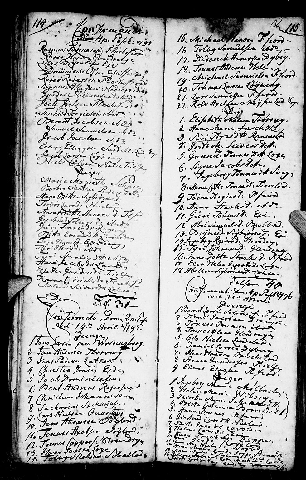 Flekkefjord sokneprestkontor, AV/SAK-1111-0012/F/Fb/Fbc/L0001: Parish register (copy) no. B 1, 1773-1801, p. 152-153