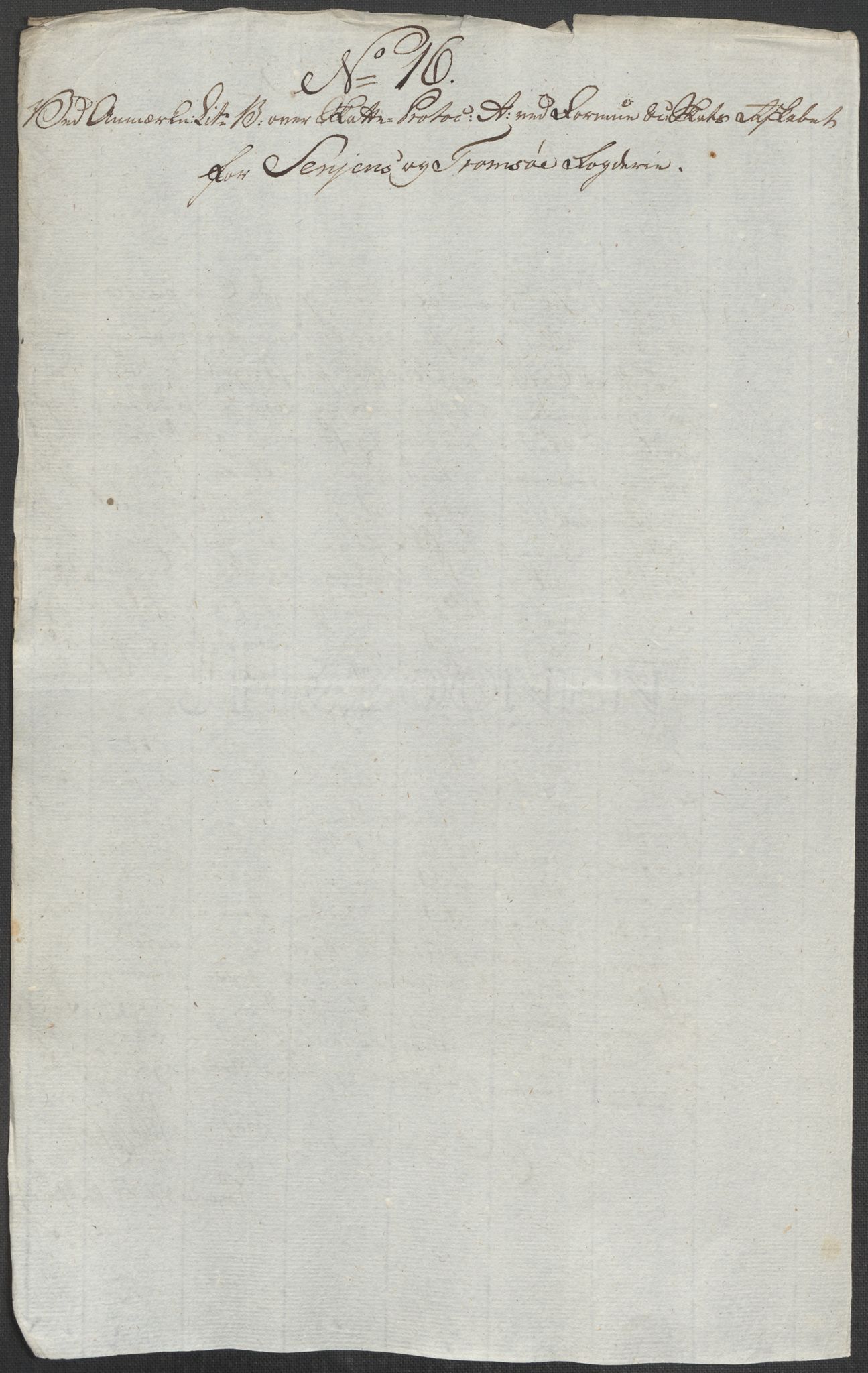 Rentekammeret inntil 1814, Reviderte regnskaper, Mindre regnskaper, AV/RA-EA-4068/Rf/Rfe/L0042:  Senja og Troms fogderi, 1789, p. 39