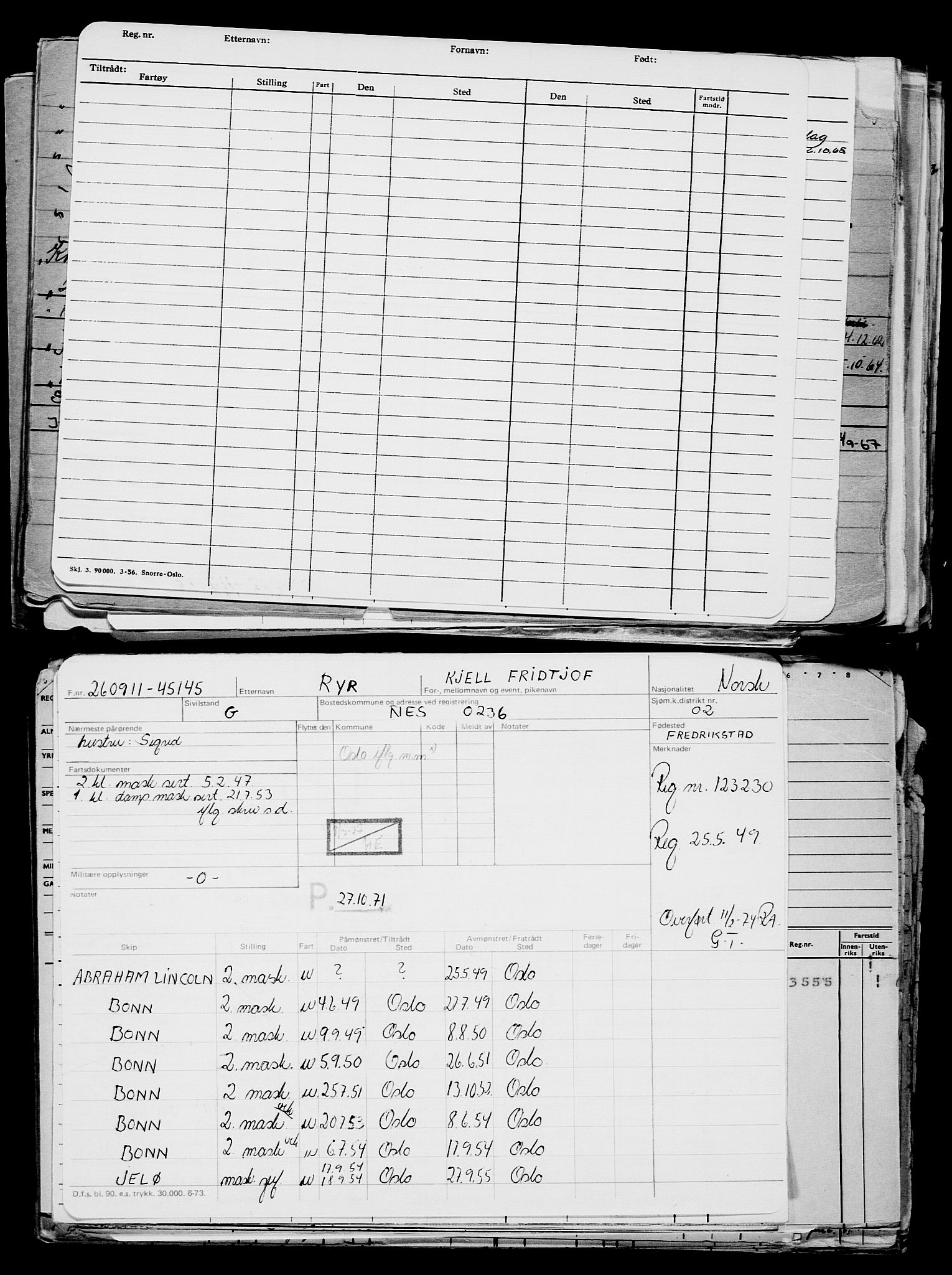 Direktoratet for sjømenn, AV/RA-S-3545/G/Gb/L0099: Hovedkort, 1911, p. 911