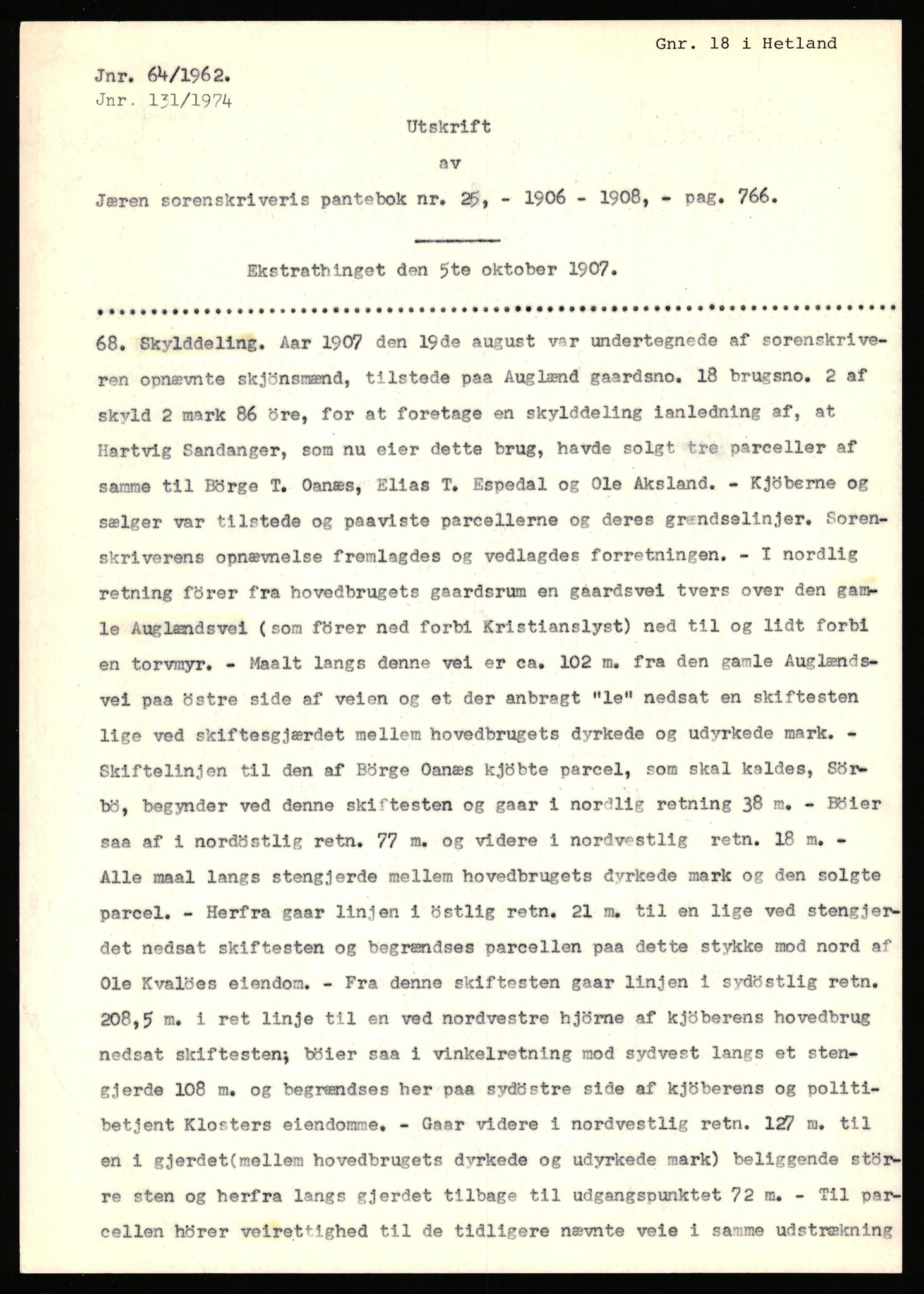 Statsarkivet i Stavanger, AV/SAST-A-101971/03/Y/Yj/L0003: Avskrifter sortert etter gårdsnavn: Askje - Auglend, 1750-1930, p. 526