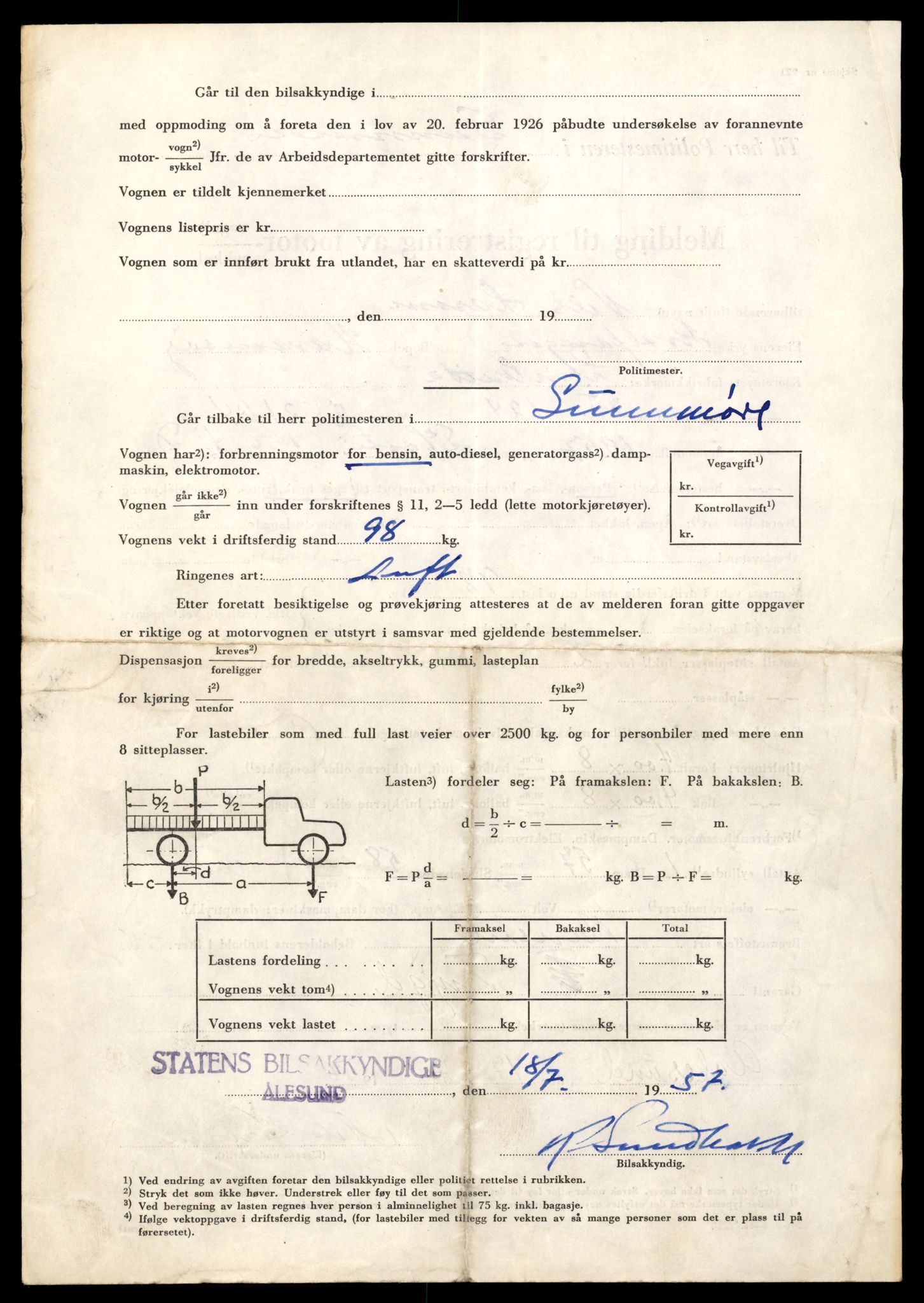 Møre og Romsdal vegkontor - Ålesund trafikkstasjon, AV/SAT-A-4099/F/Fe/L0040: Registreringskort for kjøretøy T 13531 - T 13709, 1927-1998, p. 2362