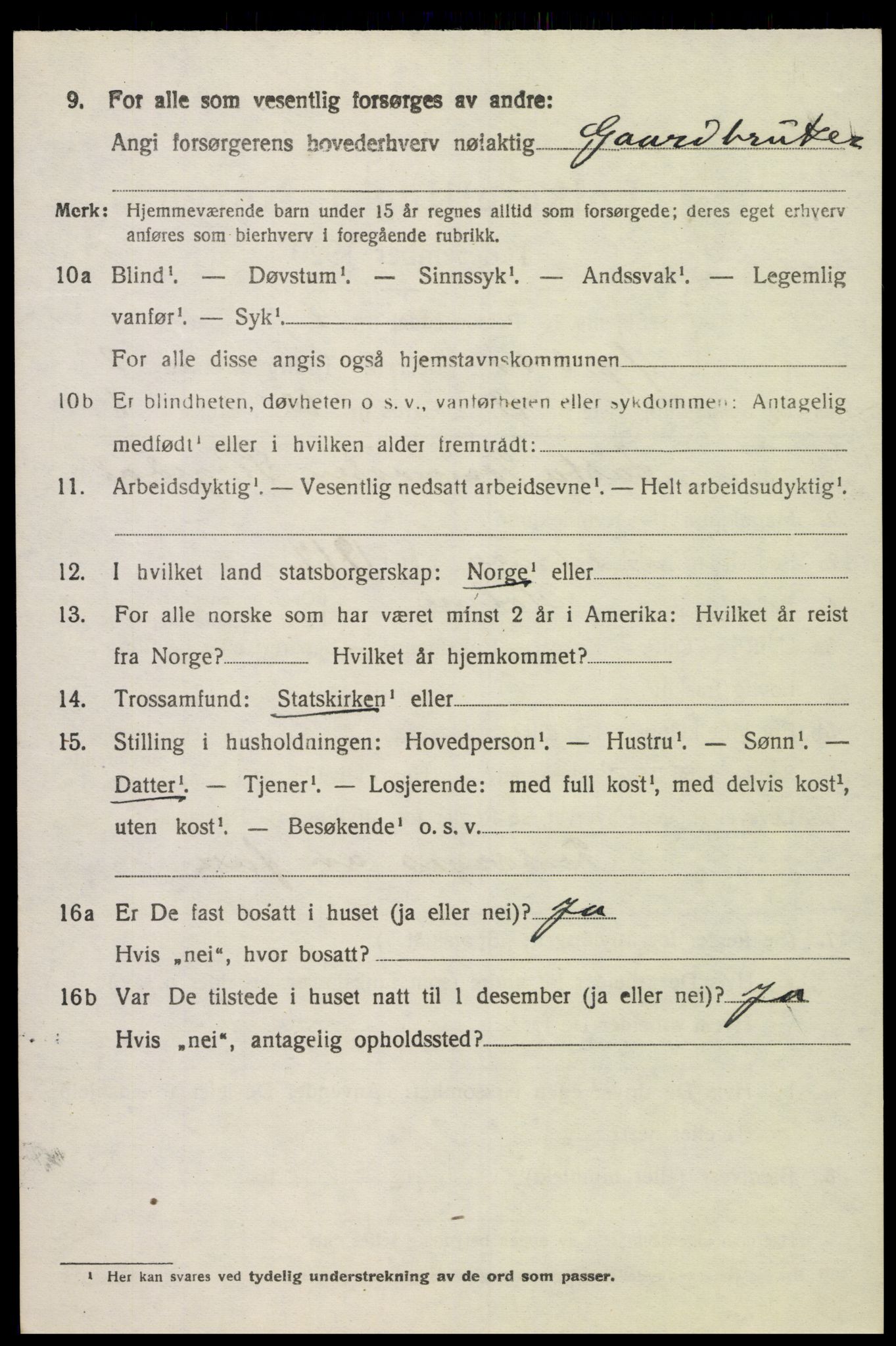 SAK, 1920 census for Øyslebø, 1920, p. 901