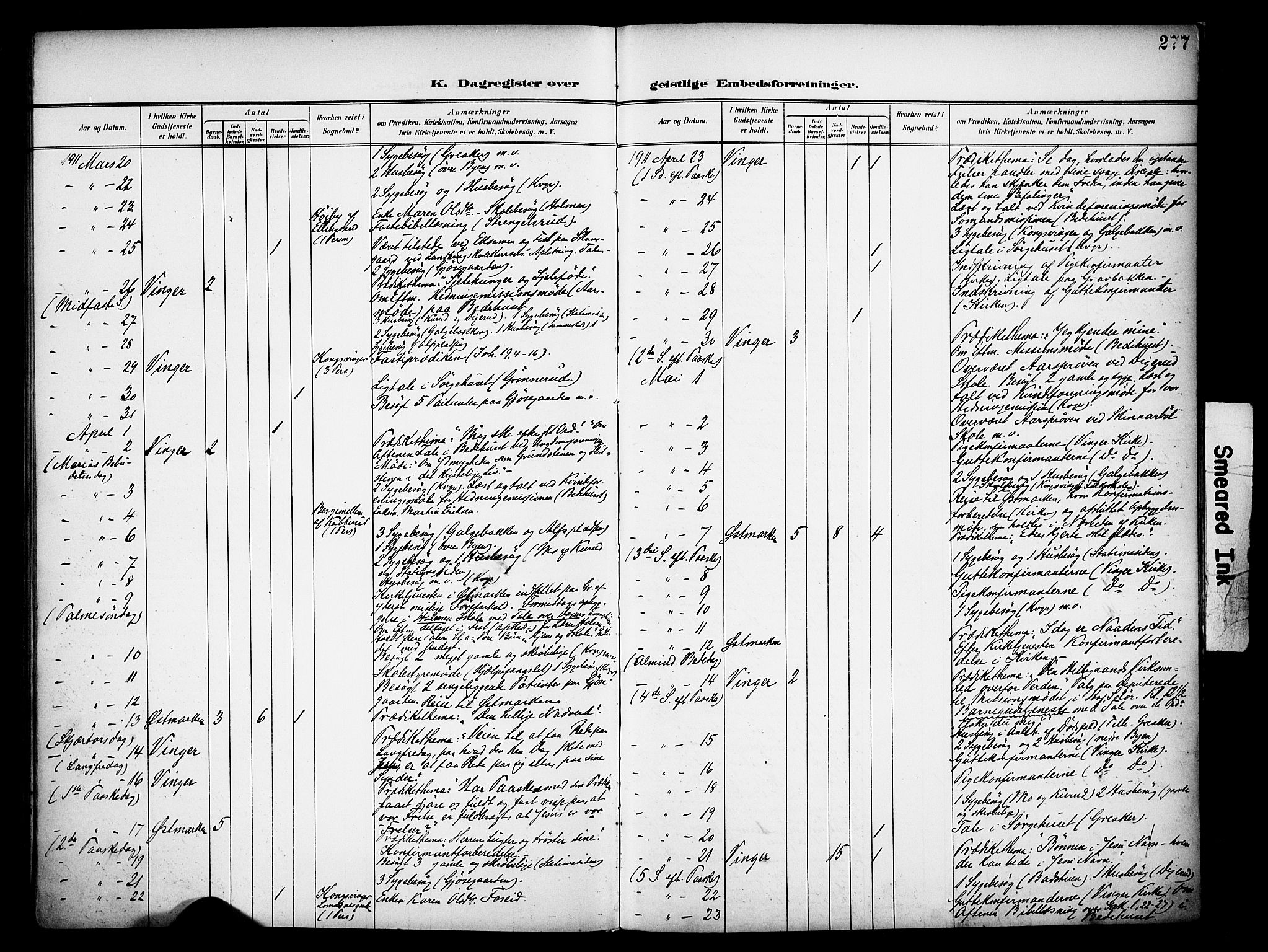 Vinger prestekontor, AV/SAH-PREST-024/H/Ha/Haa/L0016: Parish register (official) no. 16, 1898-1920, p. 277