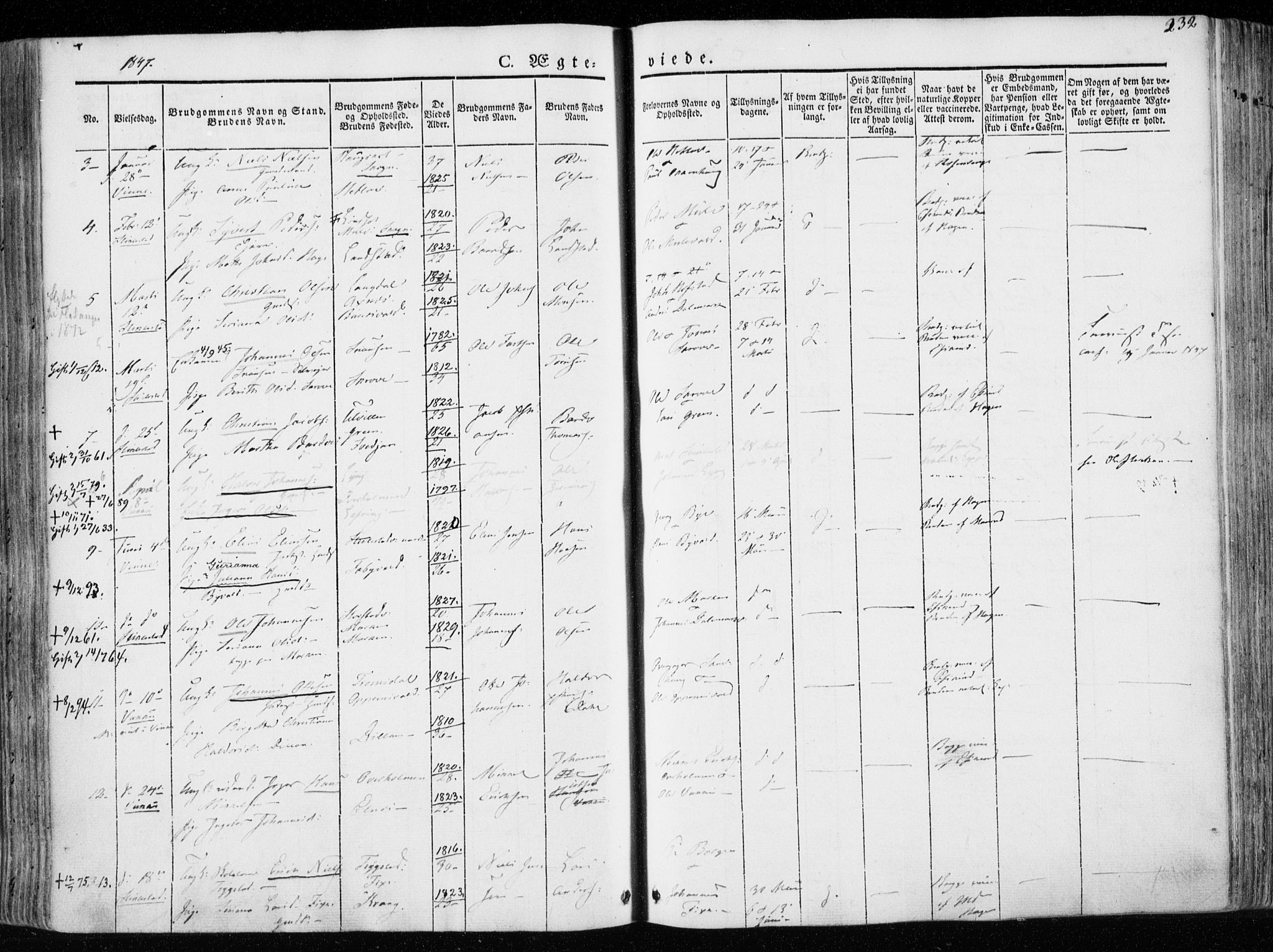 Ministerialprotokoller, klokkerbøker og fødselsregistre - Nord-Trøndelag, SAT/A-1458/723/L0239: Parish register (official) no. 723A08, 1841-1851, p. 232