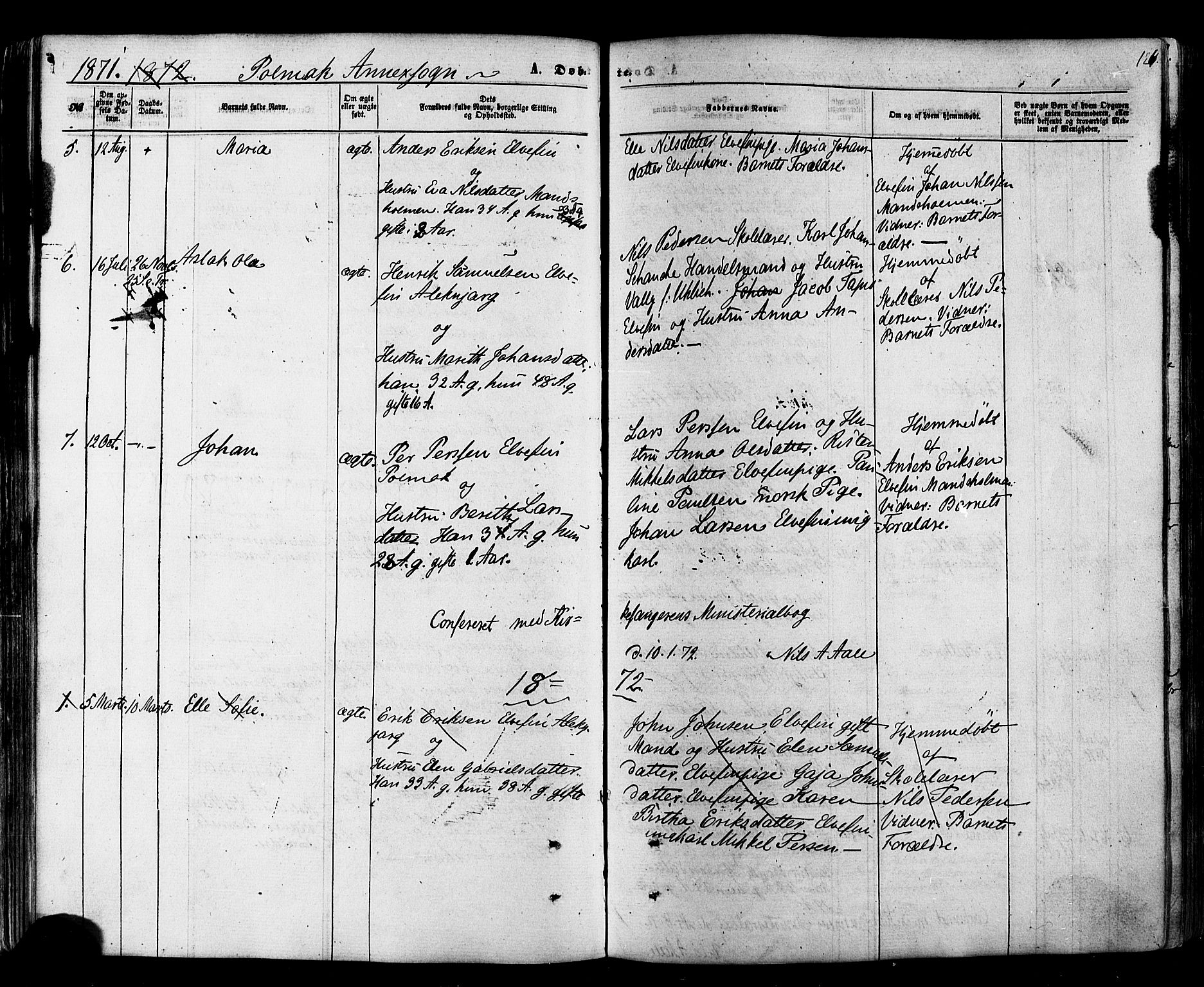 Nesseby sokneprestkontor, SATØ/S-1330/H/Ha/L0003kirke: Parish register (official) no. 3 /2, 1866-1876, p. 126