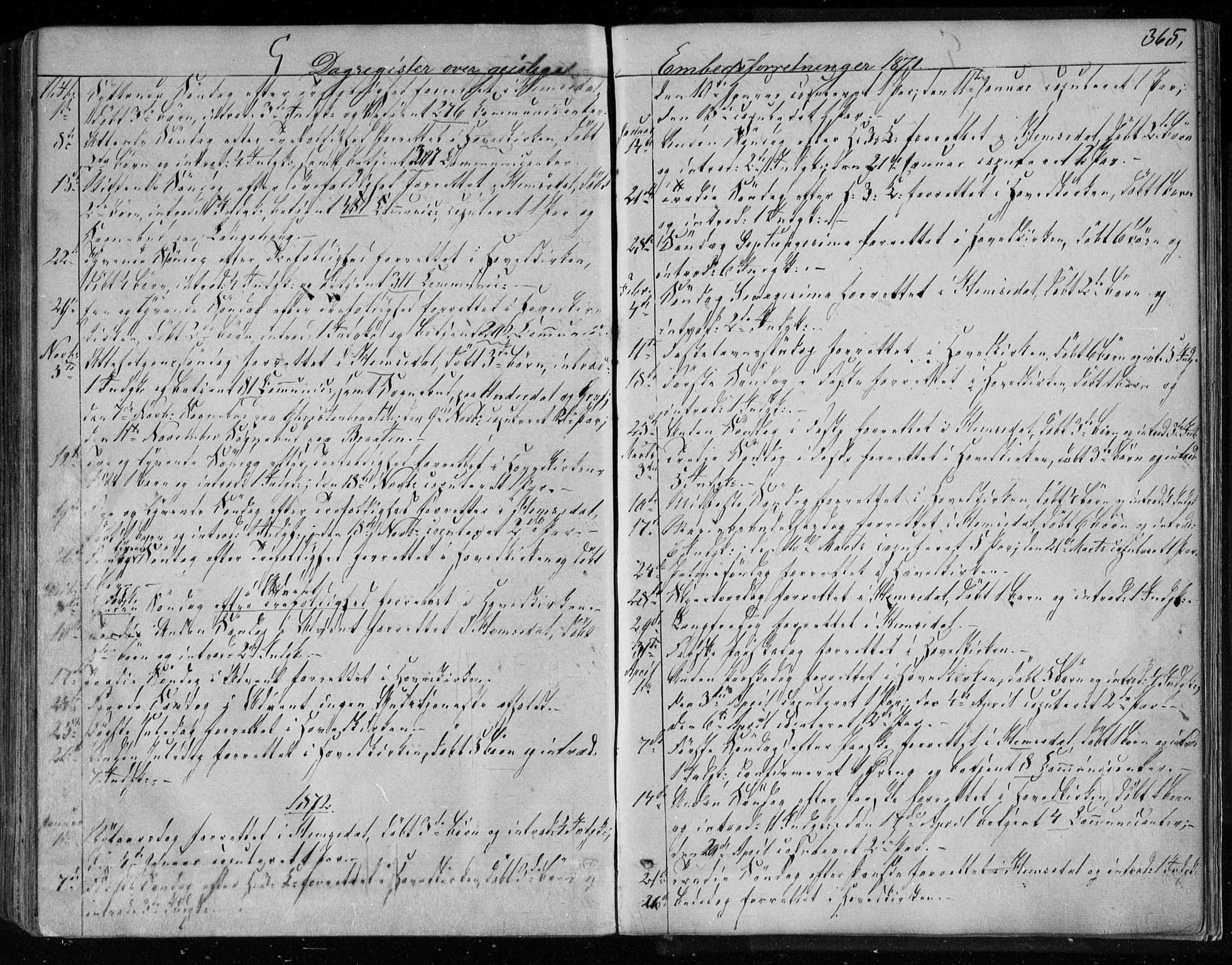 Gol kirkebøker, AV/SAKO-A-226/F/Fa/L0003: Parish register (official) no. I 3, 1863-1875, p. 365