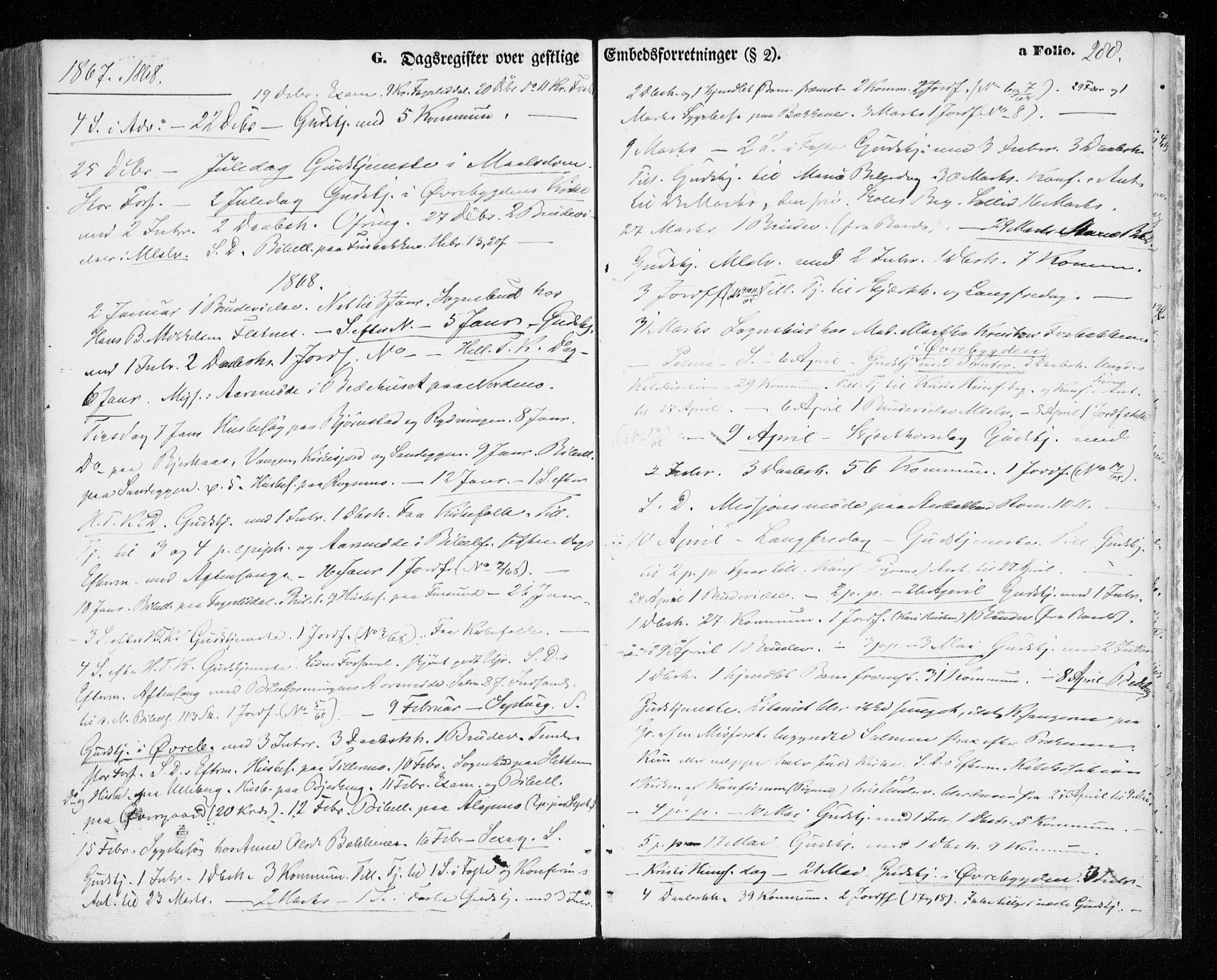 Målselv sokneprestembete, SATØ/S-1311/G/Ga/Gaa/L0004kirke: Parish register (official) no. 4, 1863-1872, p. 288