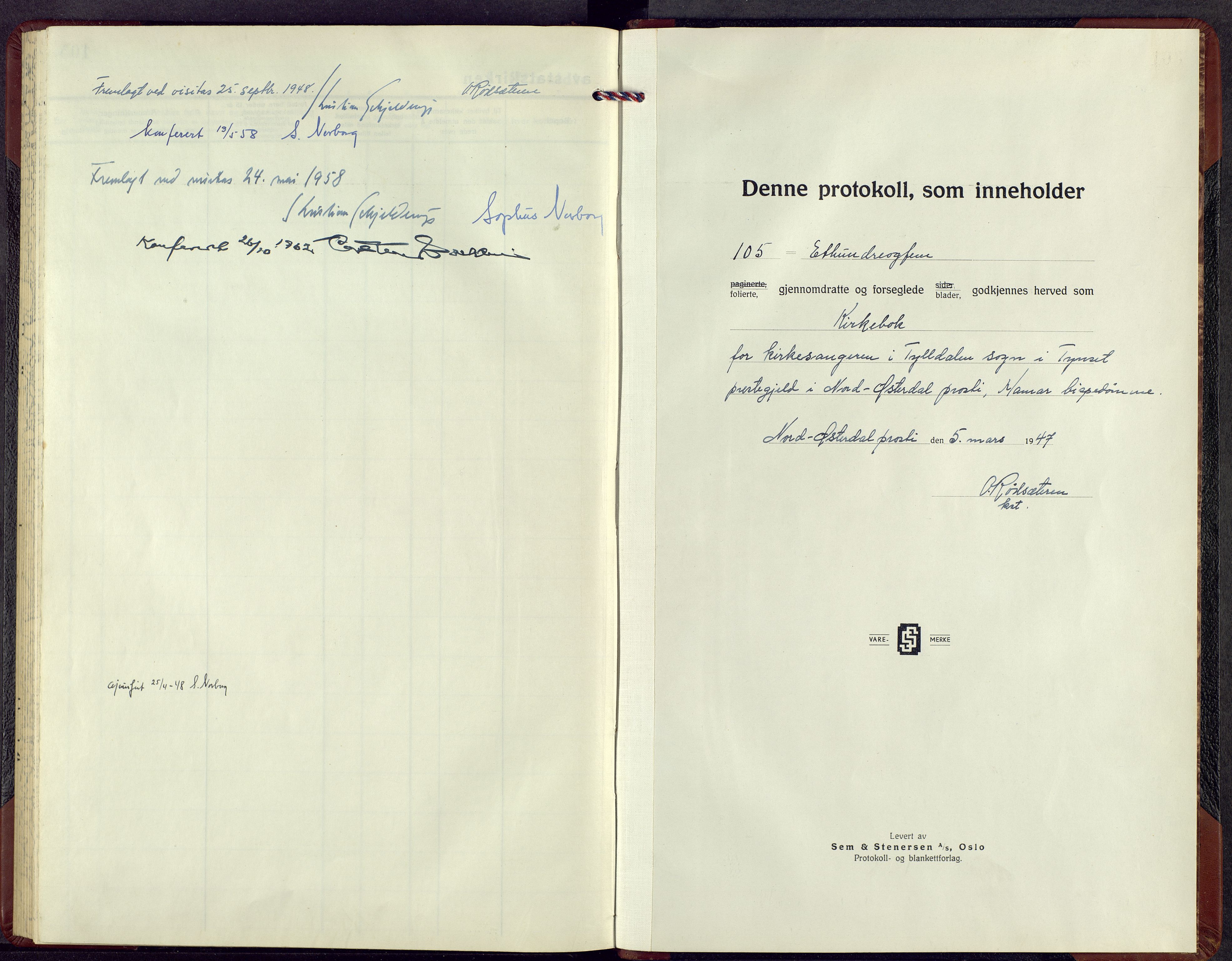 Tynset prestekontor, AV/SAH-PREST-058/H/Ha/Hab/L0015: Parish register (copy) no. 15, 1947-1961