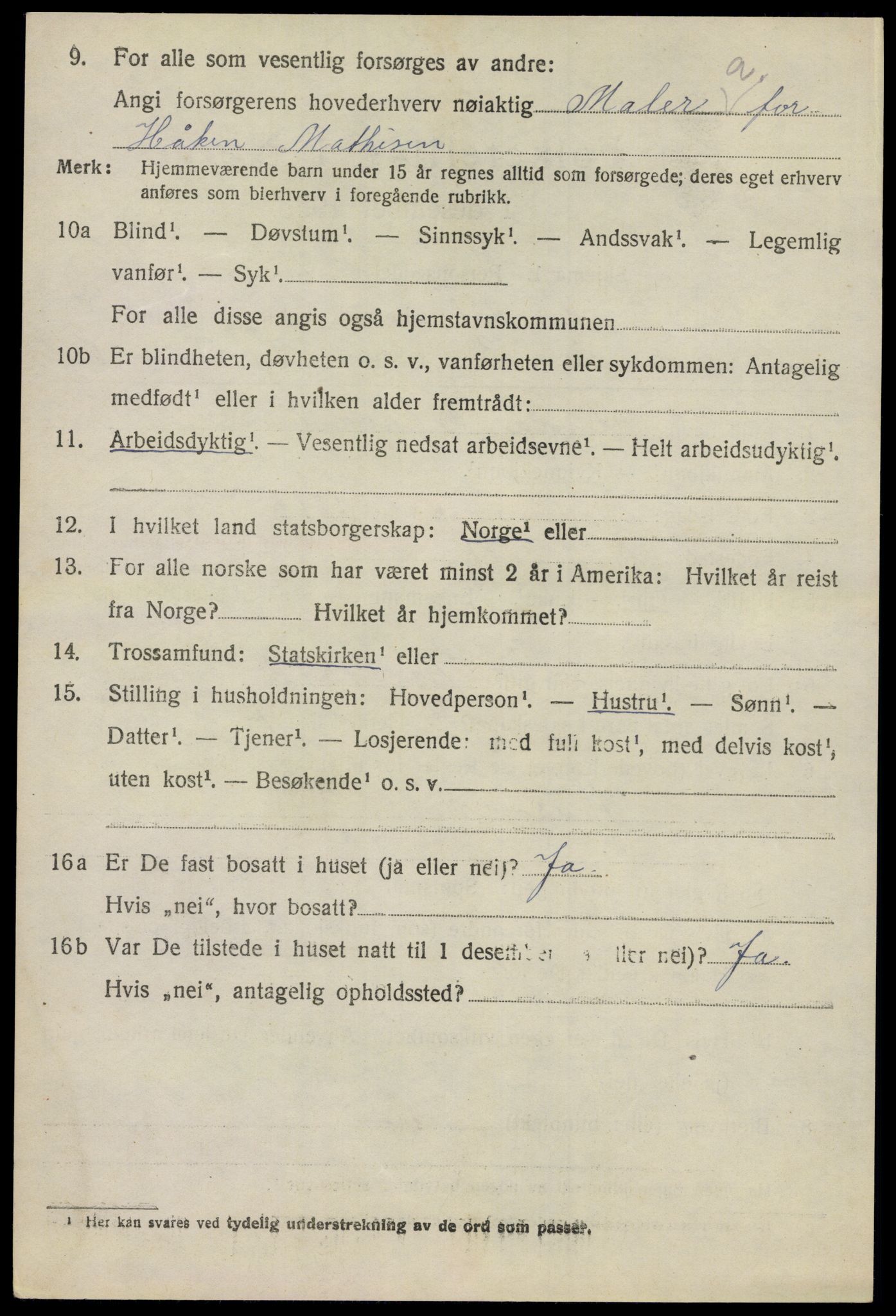 SAO, 1920 census for Hurdal, 1920, p. 2263