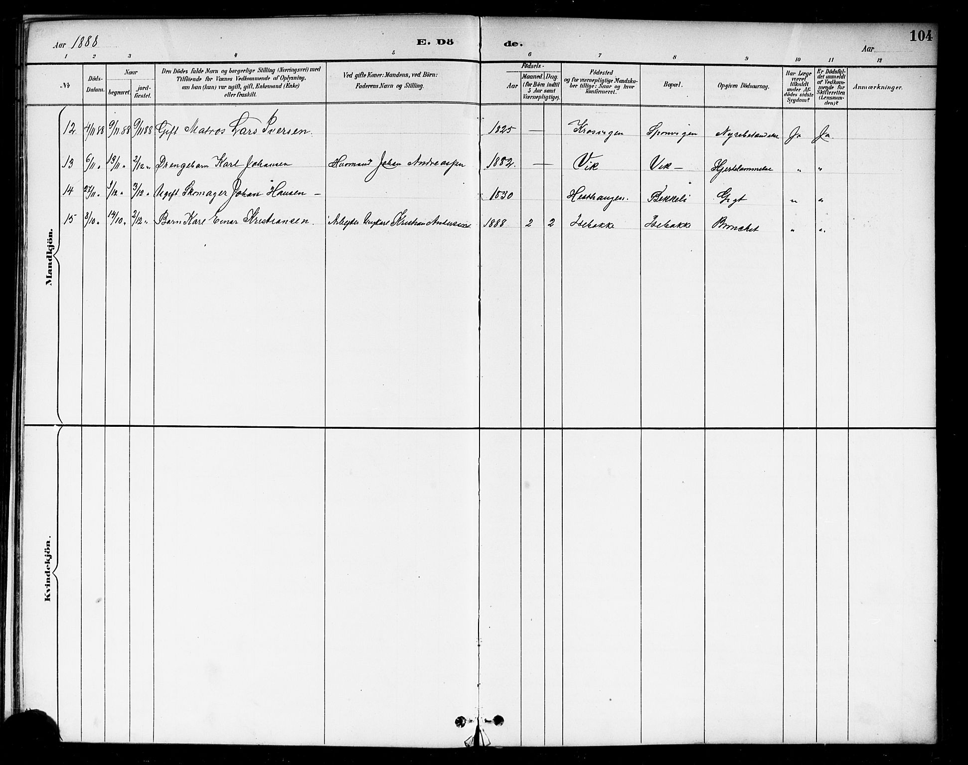 Berg prestekontor Kirkebøker, AV/SAO-A-10902/F/Fa/L0007: Parish register (official) no. I 7, 1888-1902, p. 104