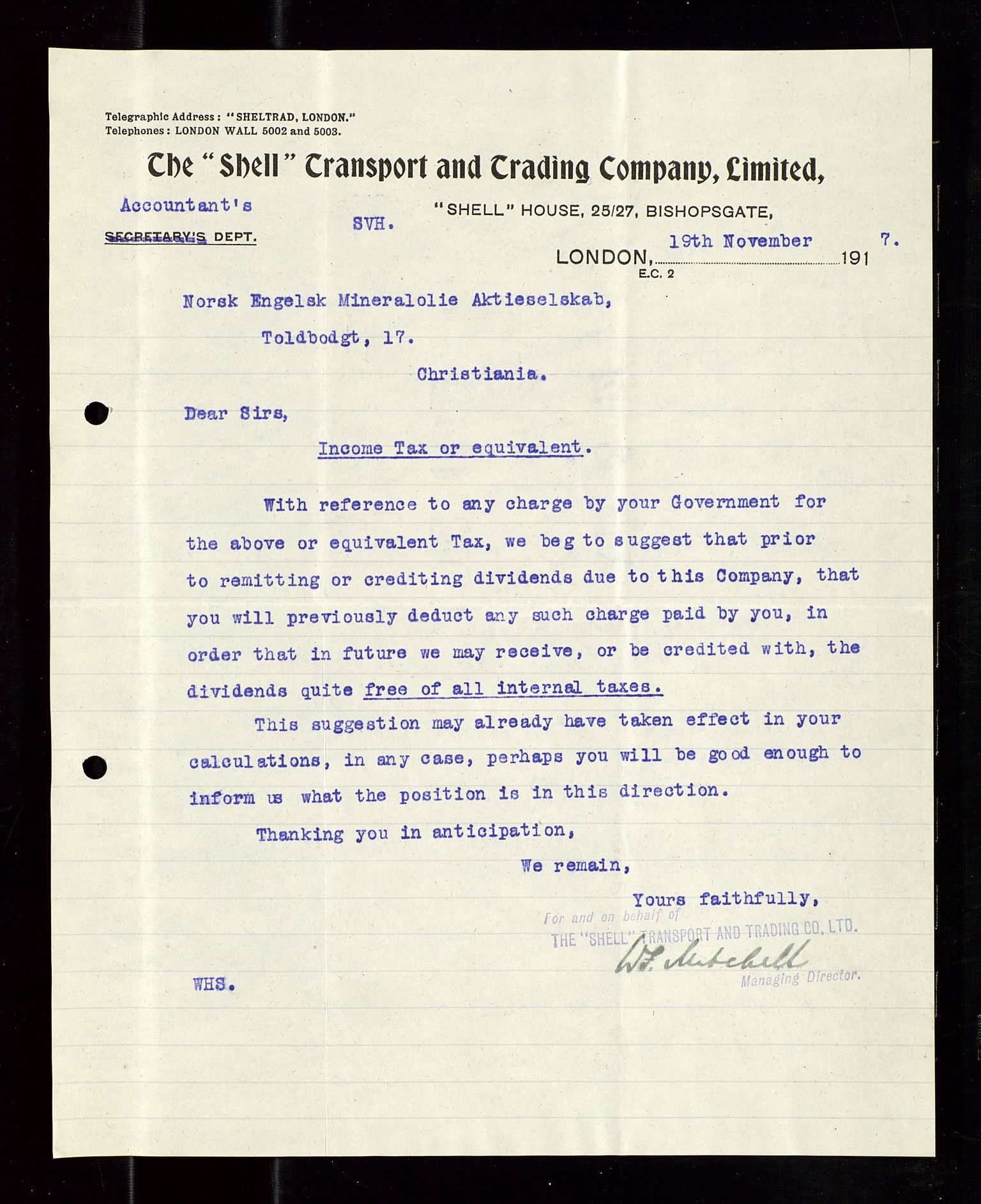 Pa 1521 - A/S Norske Shell, AV/SAST-A-101915/E/Ea/Eaa/L0020: Sjefskorrespondanse, 1917, p. 243