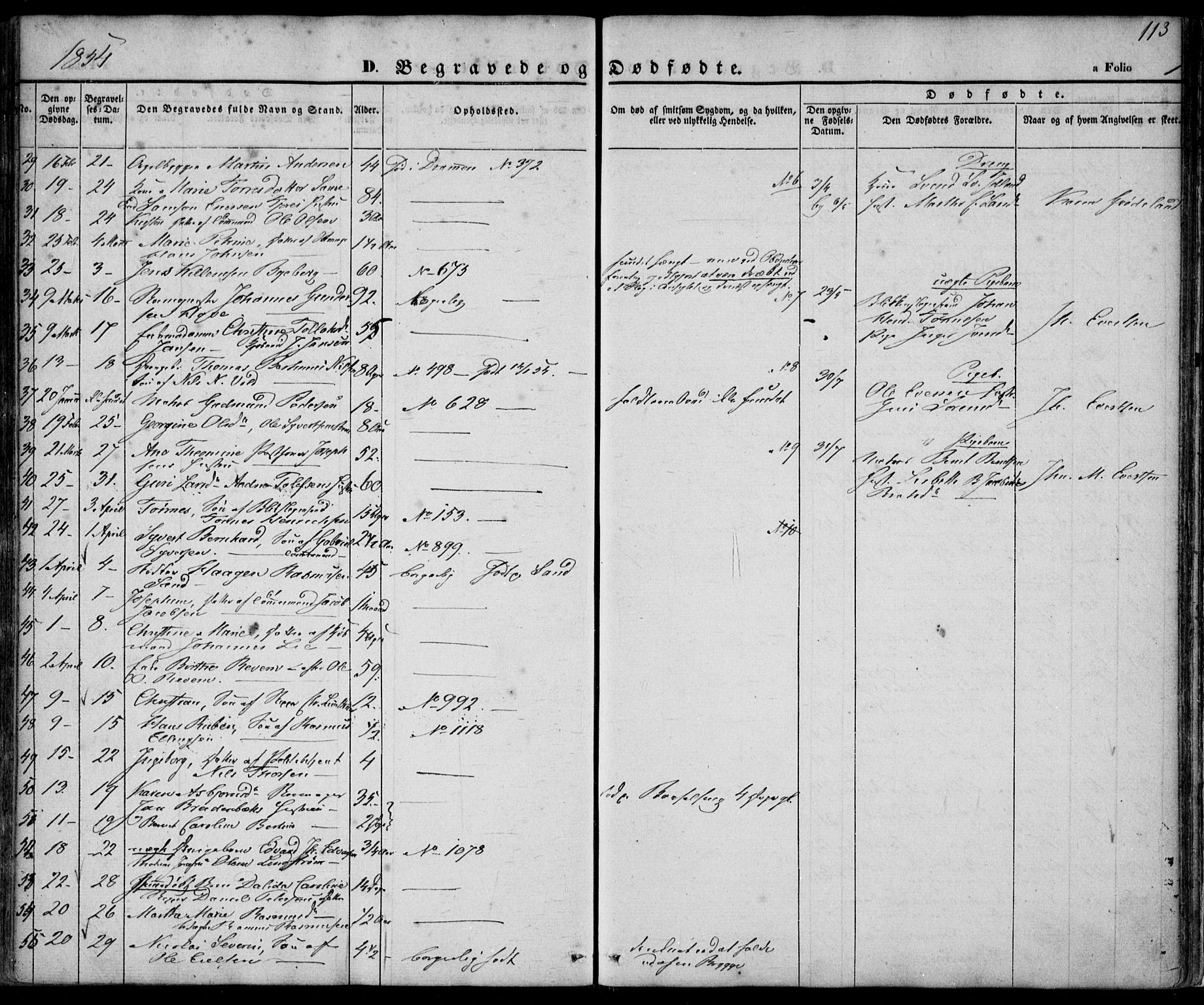 Domkirken sokneprestkontor, AV/SAST-A-101812/001/30/30BA/L0014: Parish register (official) no. A 13, 1841-1851, p. 113