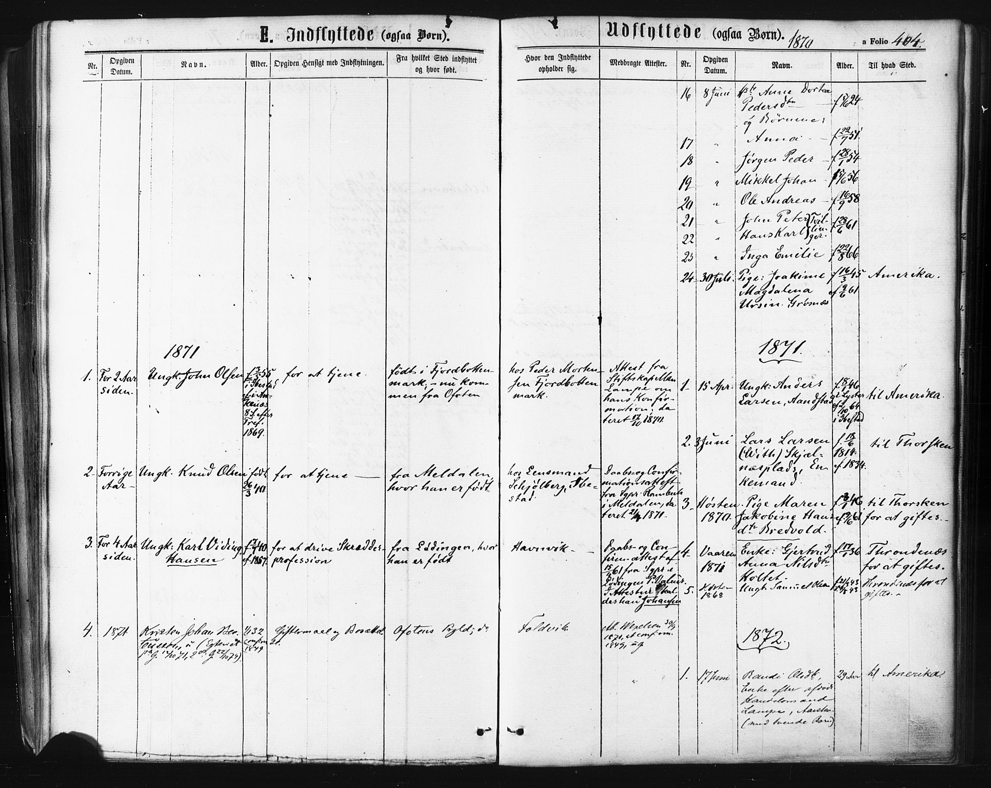Ibestad sokneprestembete, SATØ/S-0077/H/Ha/Haa/L0010kirke: Parish register (official) no. 10, 1869-1879, p. 404