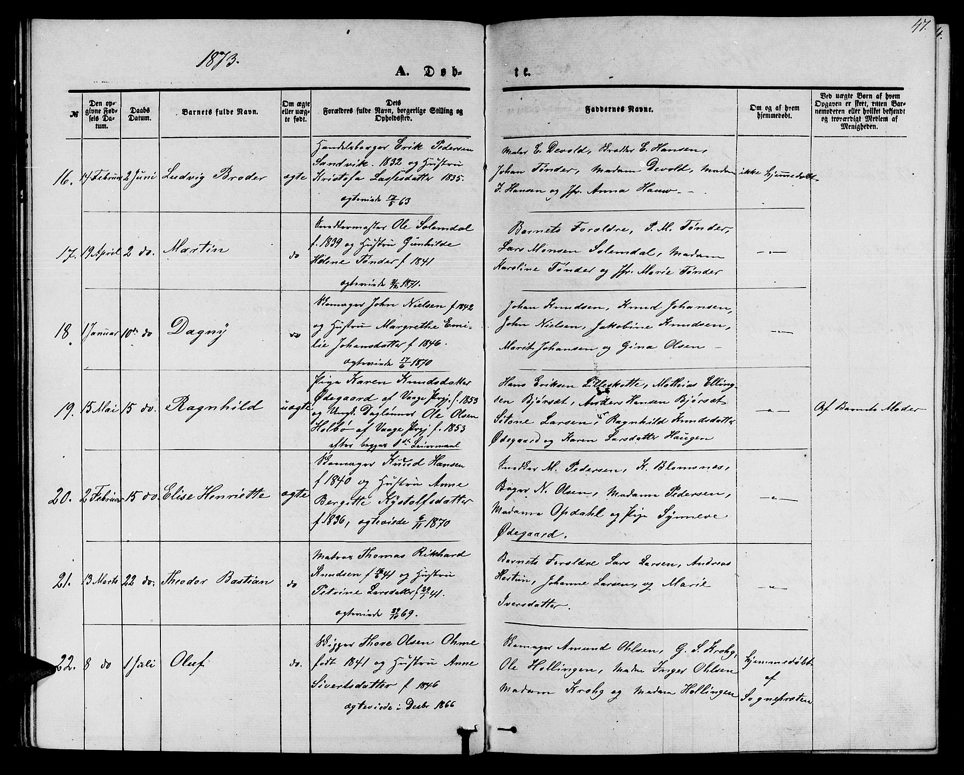 Ministerialprotokoller, klokkerbøker og fødselsregistre - Møre og Romsdal, AV/SAT-A-1454/558/L0701: Parish register (copy) no. 558C02, 1862-1879, p. 47