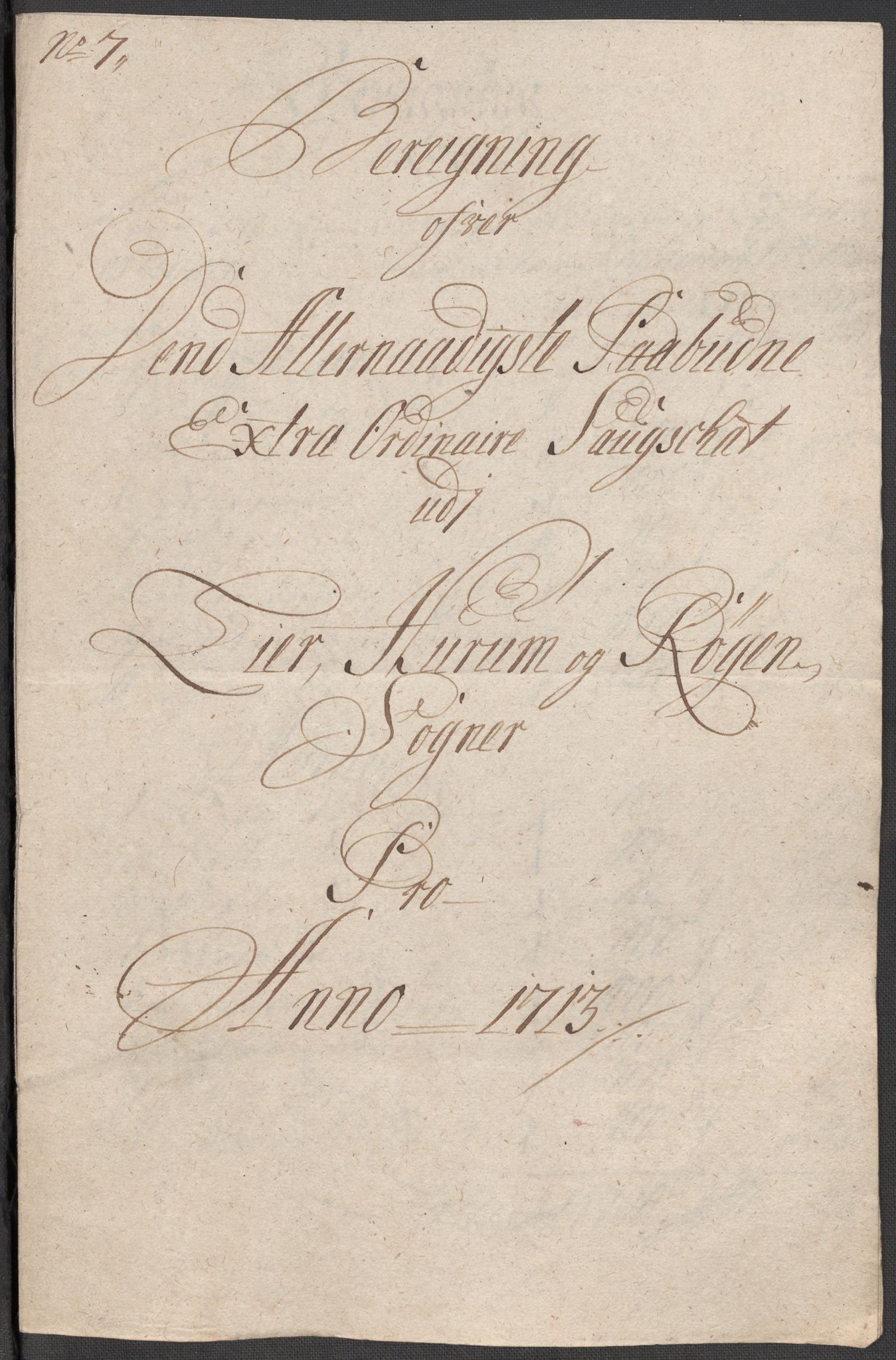 Rentekammeret inntil 1814, Reviderte regnskaper, Fogderegnskap, RA/EA-4092/R31/L1708: Fogderegnskap Hurum, Røyken, Eiker, Lier og Buskerud, 1713, p. 286