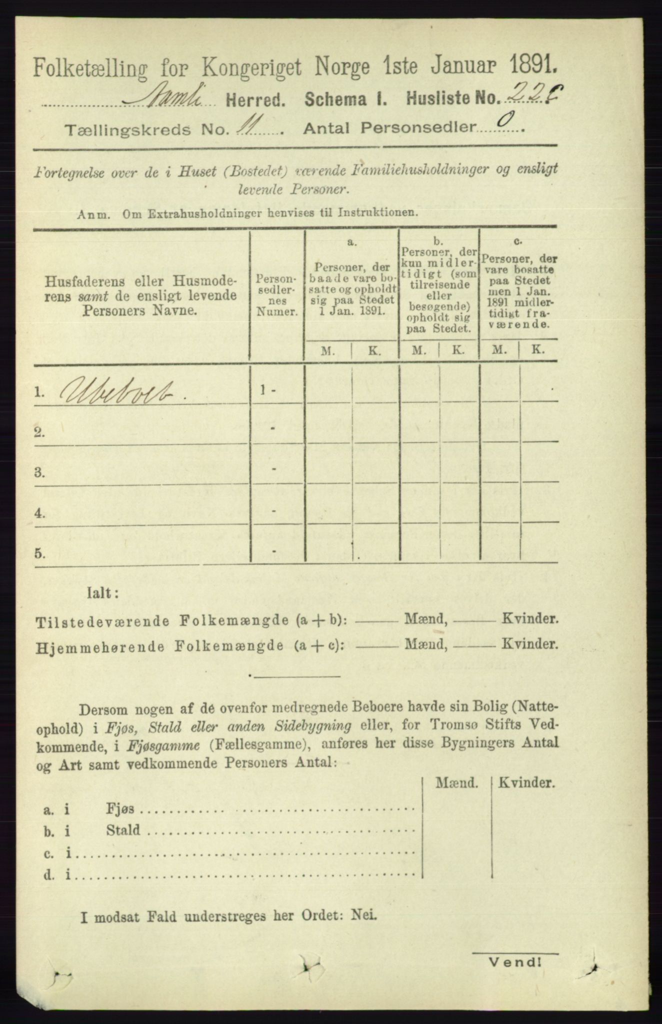 RA, 1891 census for 0929 Åmli, 1891, p. 1846