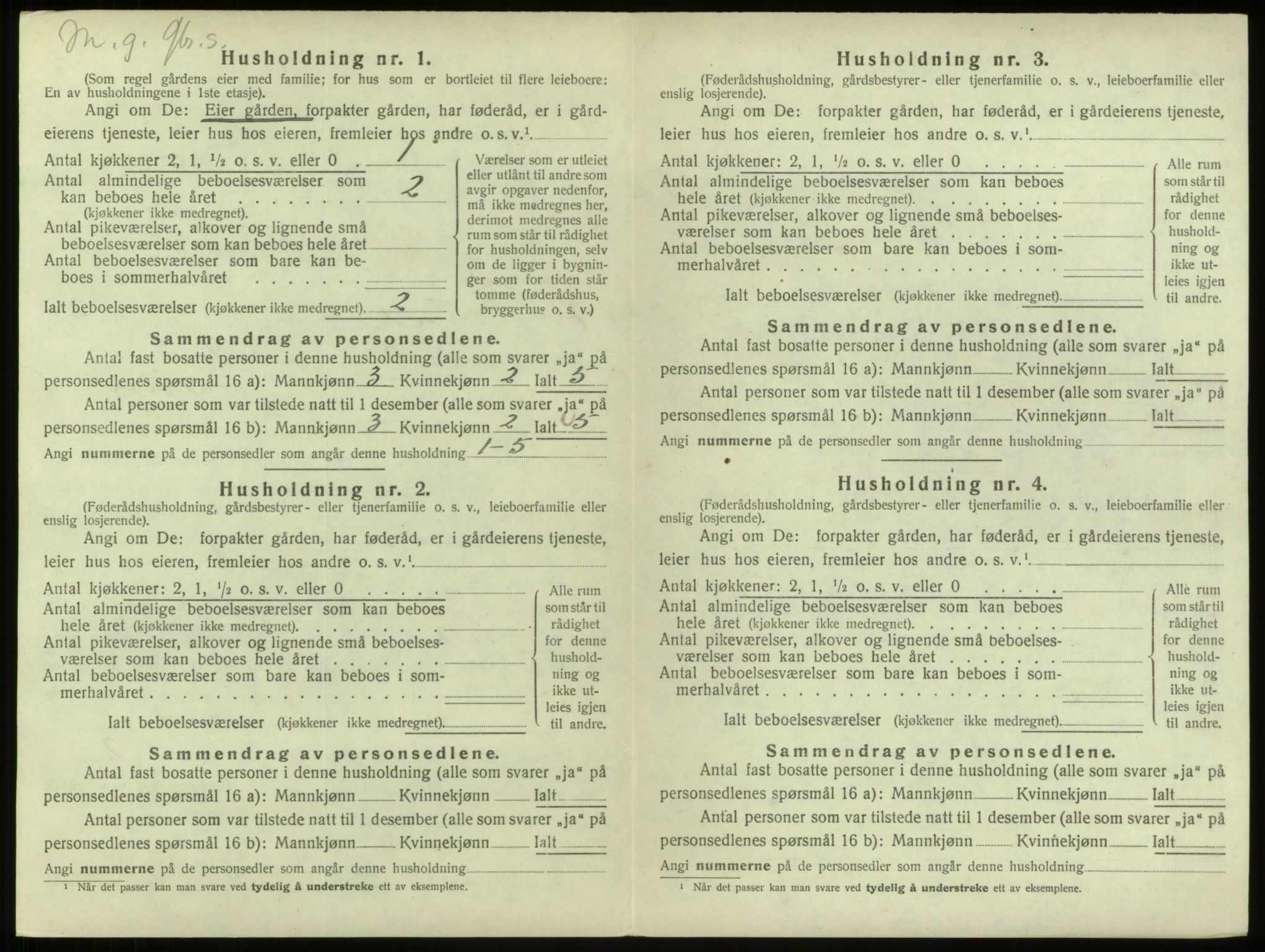 SAB, 1920 census for Alversund, 1920, p. 126