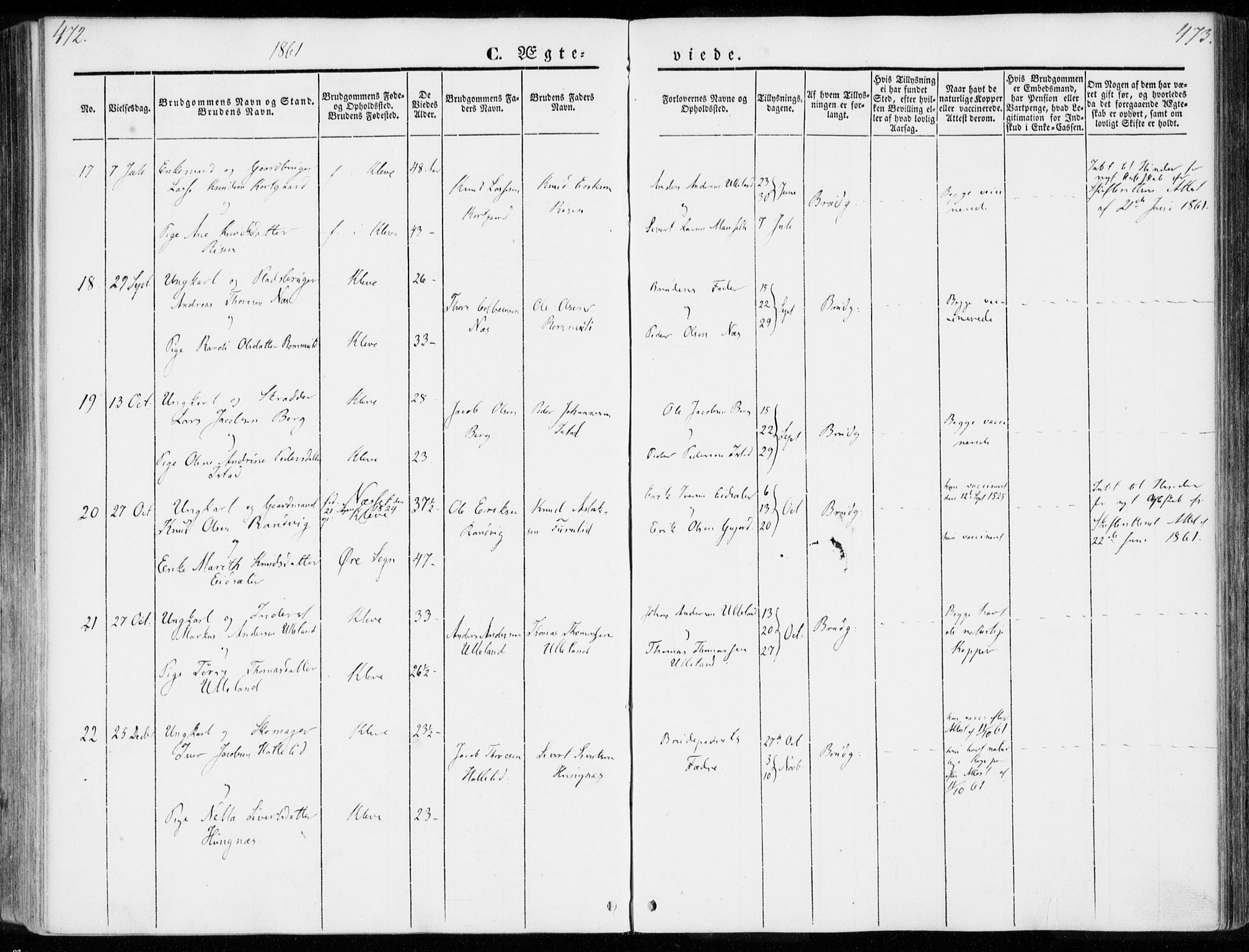 Ministerialprotokoller, klokkerbøker og fødselsregistre - Møre og Romsdal, AV/SAT-A-1454/557/L0680: Parish register (official) no. 557A02, 1843-1869, p. 472-473