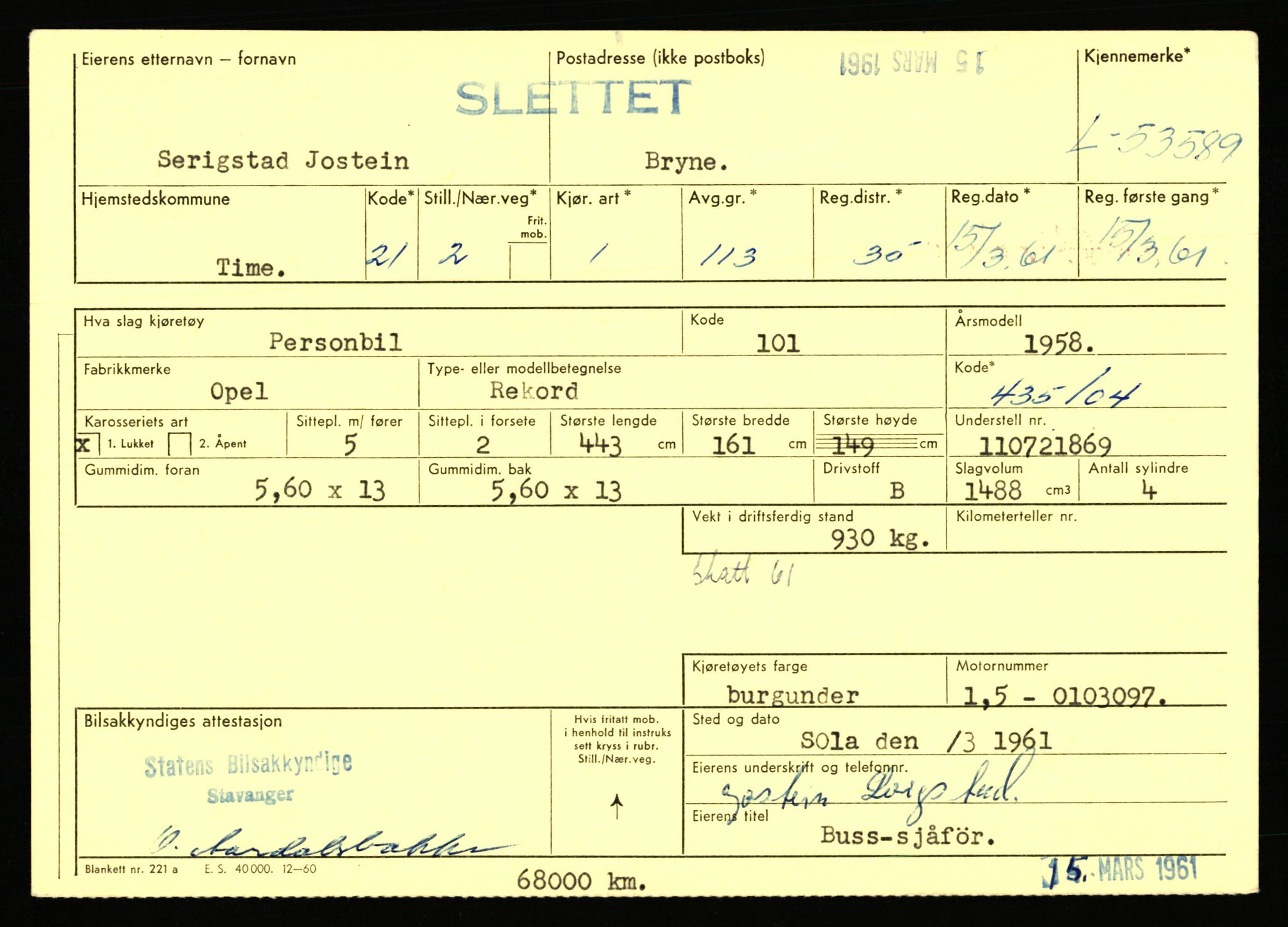 Stavanger trafikkstasjon, AV/SAST-A-101942/0/F/L0053: L-52900 - L-54199, 1930-1971, p. 1703