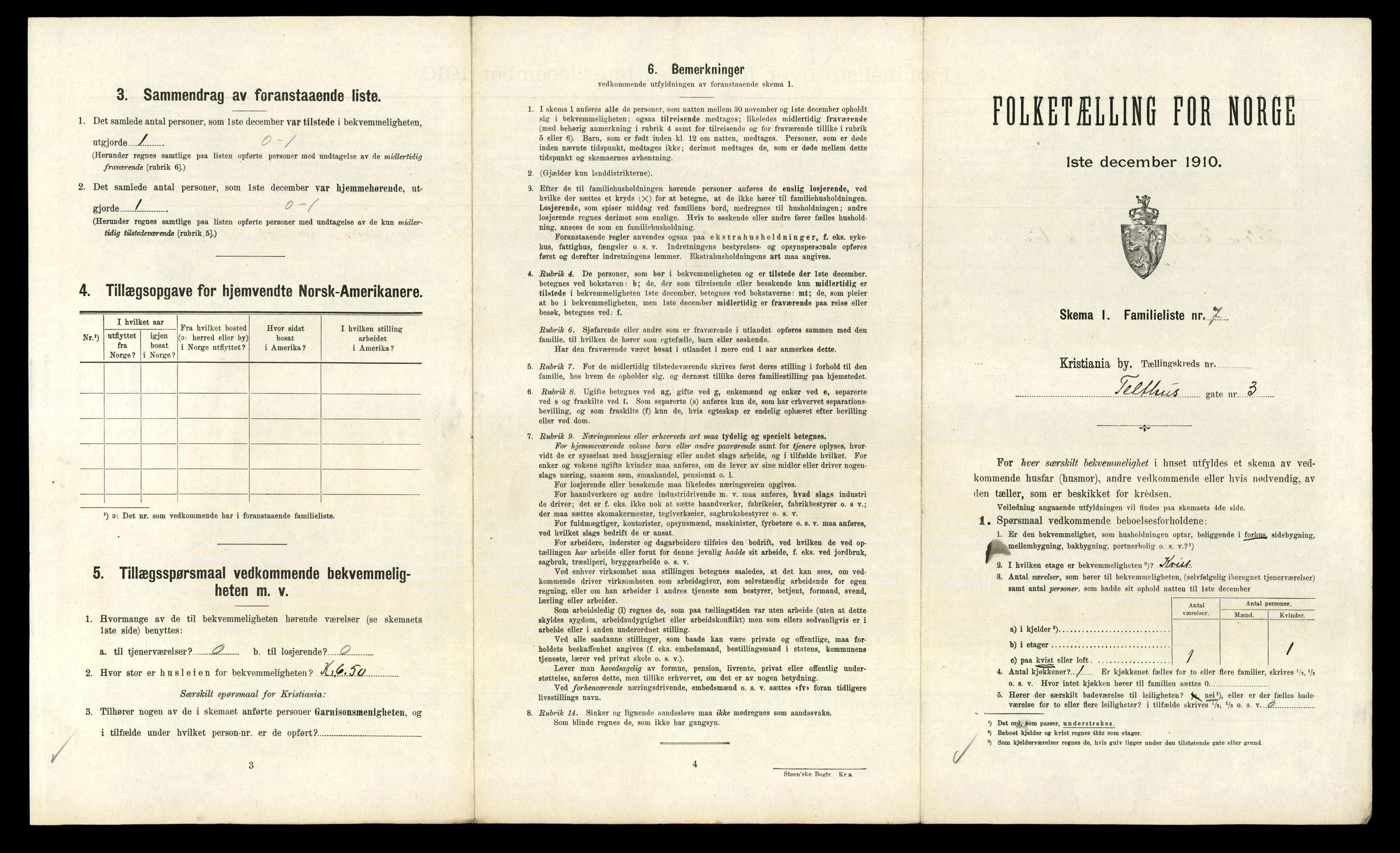 RA, 1910 census for Kristiania, 1910, p. 103451