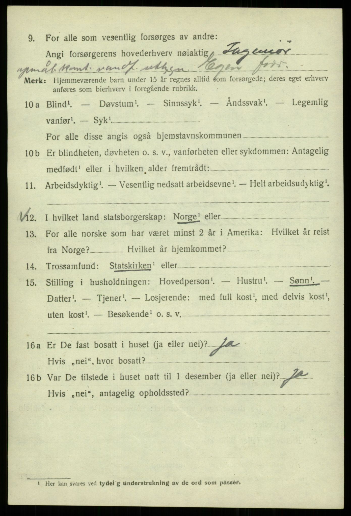 SAB, 1920 census for Bergen, 1920, p. 65341