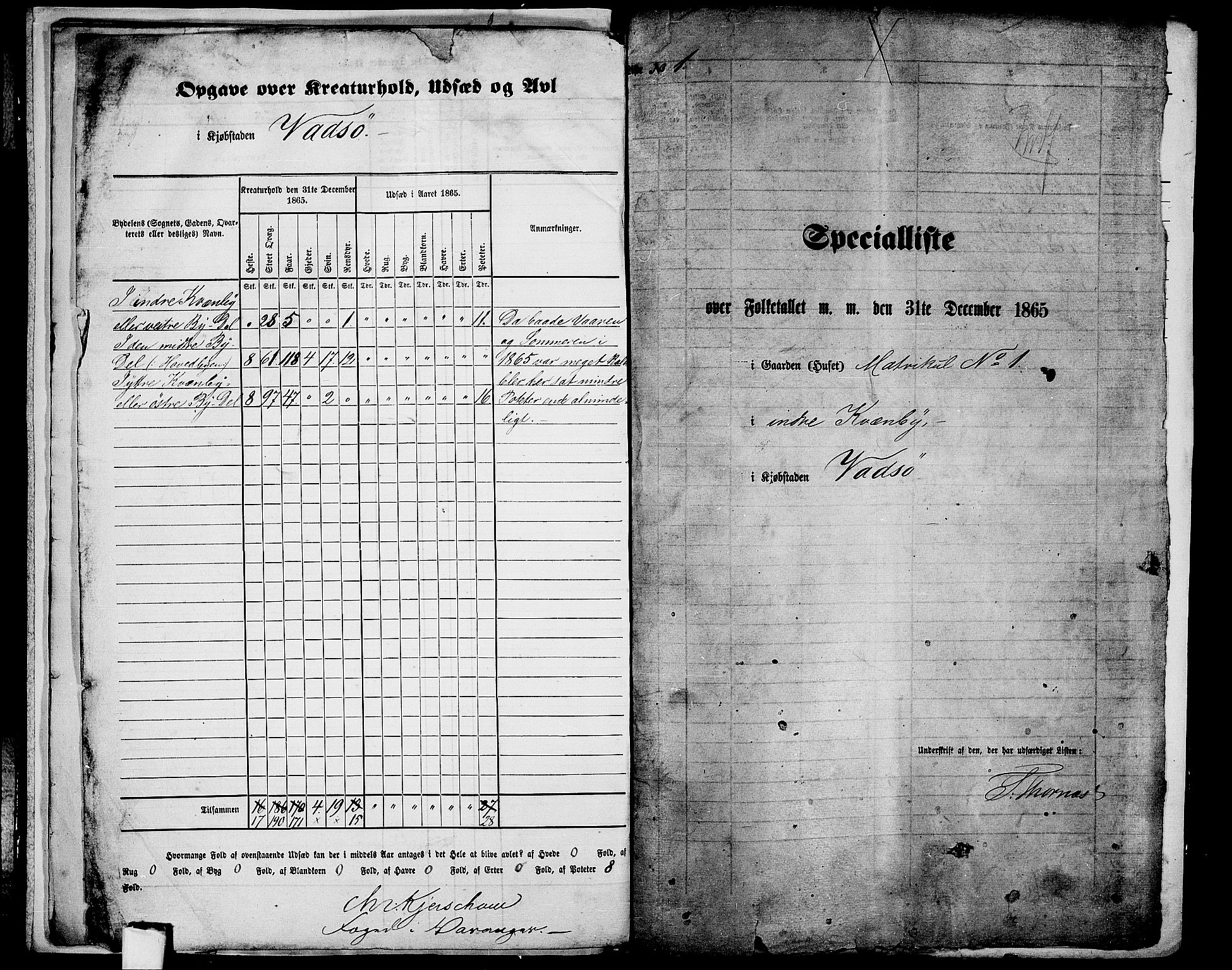RA, 1865 census for Vadsø/Vadsø, 1865, p. 7