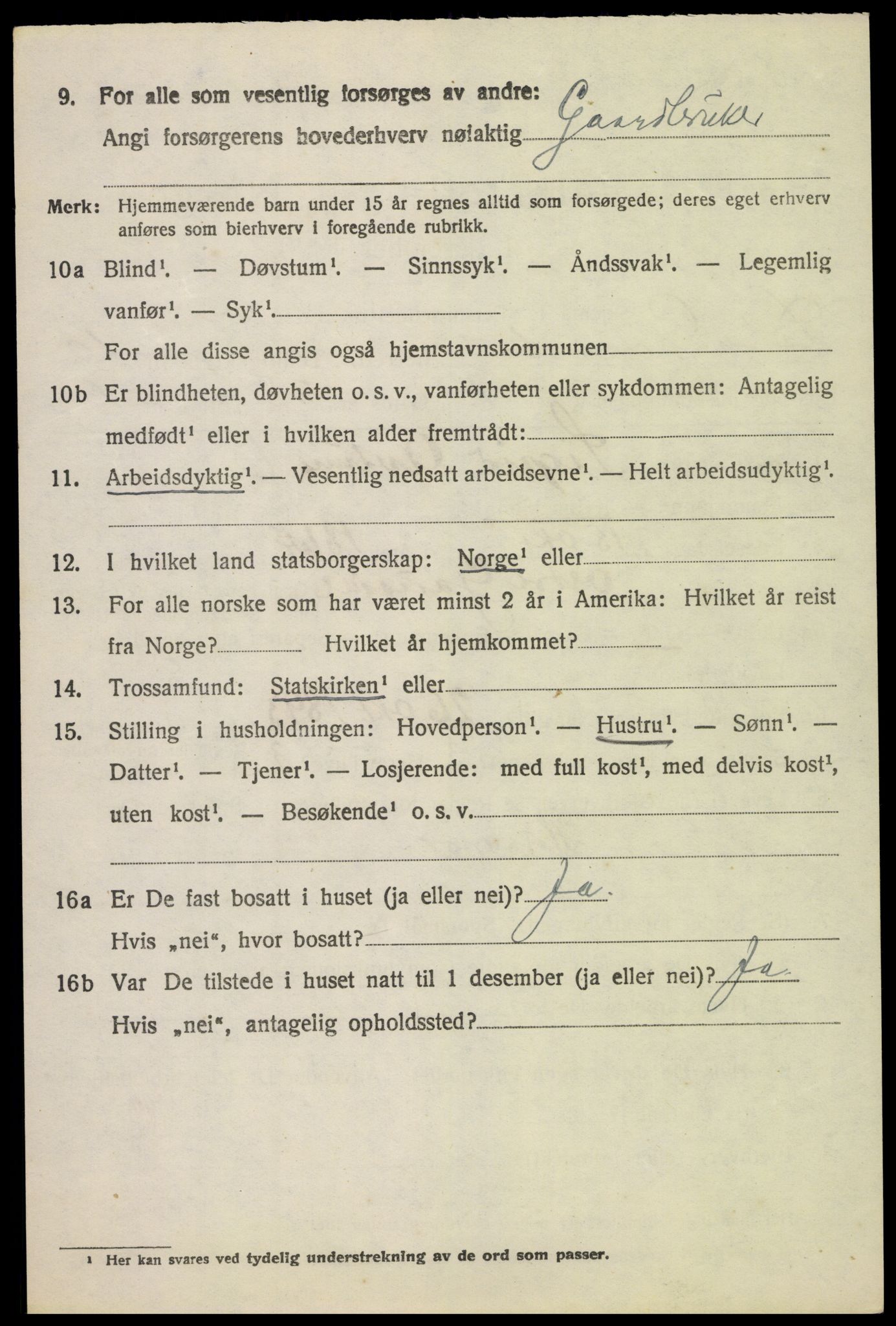 SAH, 1920 census for Østre Gausdal, 1920, p. 5381