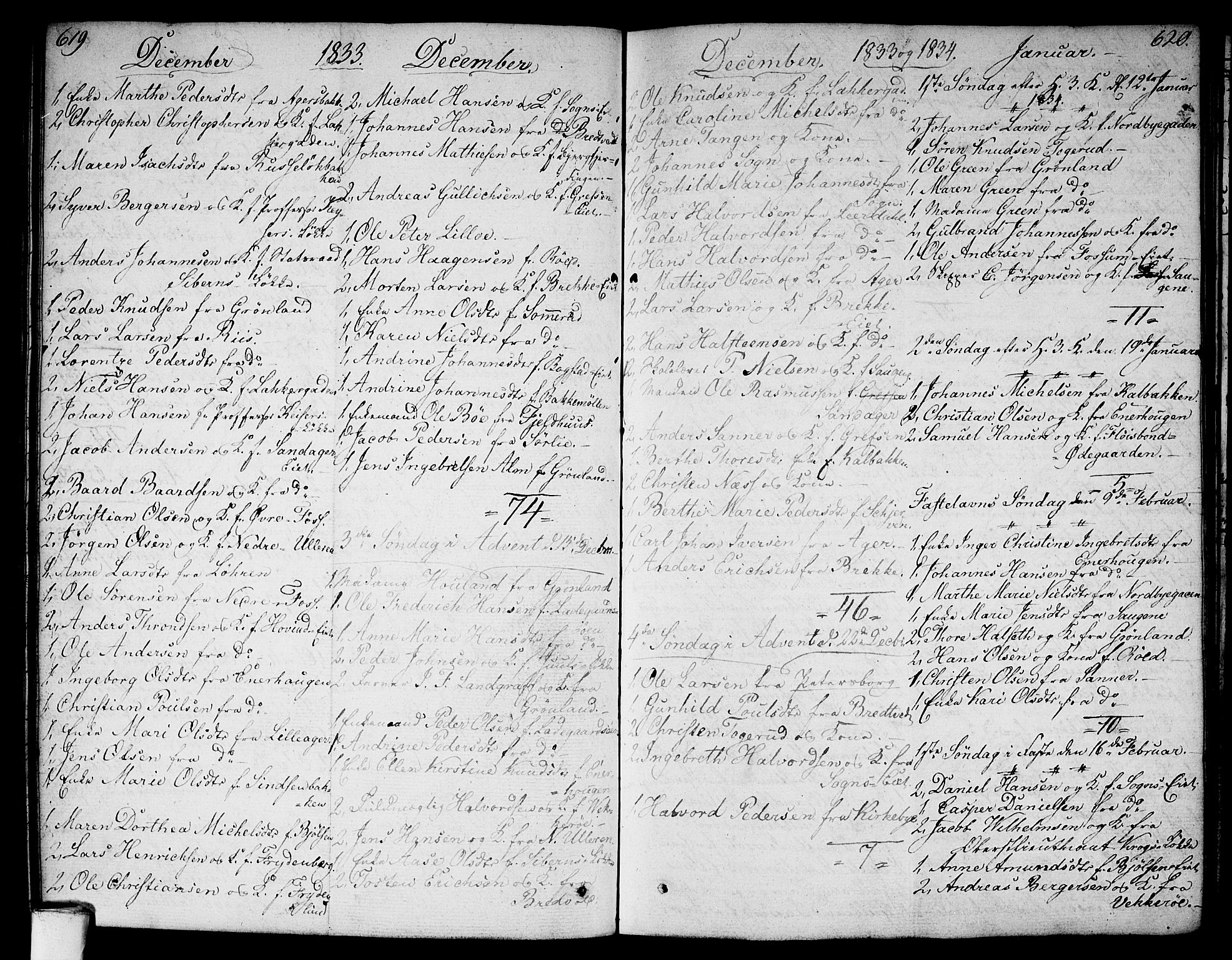 Aker prestekontor kirkebøker, AV/SAO-A-10861/G/L0003: Parish register (copy) no. 3, 1819-1836, p. 619-620