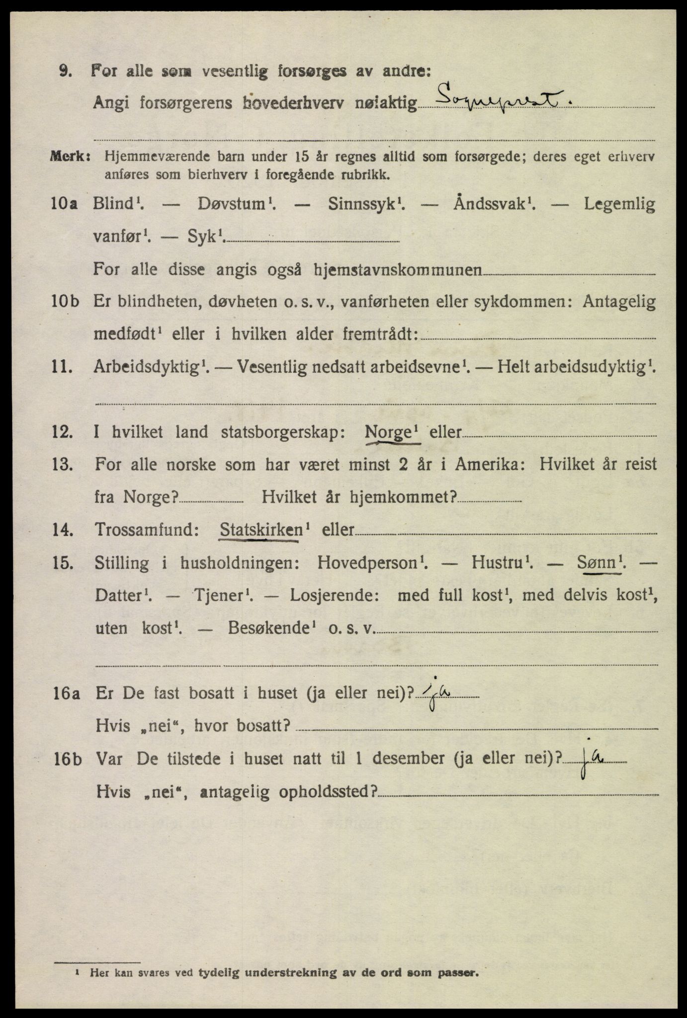 SAK, 1920 census for Bakke, 1920, p. 2213