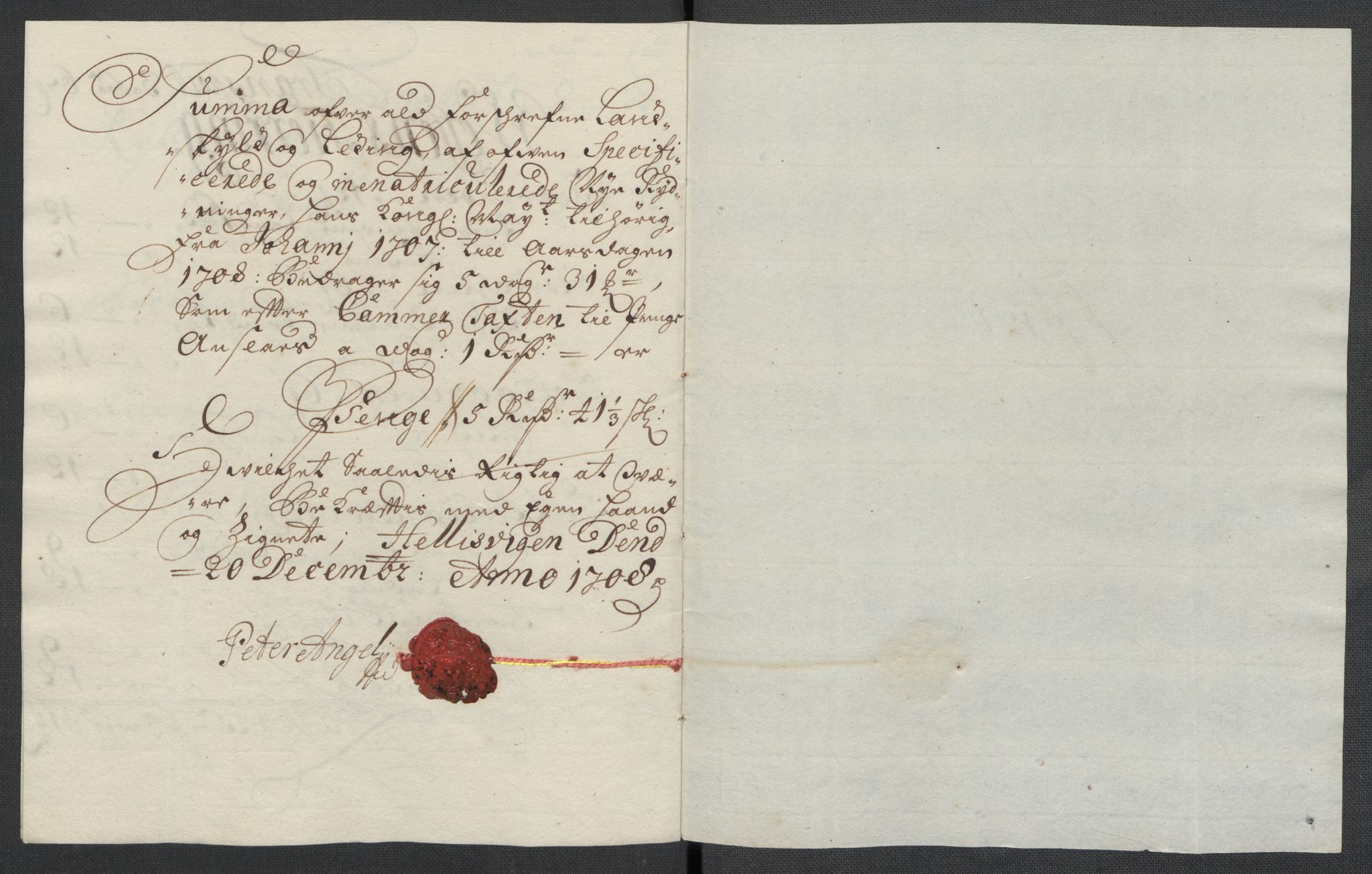Rentekammeret inntil 1814, Reviderte regnskaper, Fogderegnskap, RA/EA-4092/R65/L4510: Fogderegnskap Helgeland, 1708-1709, p. 23
