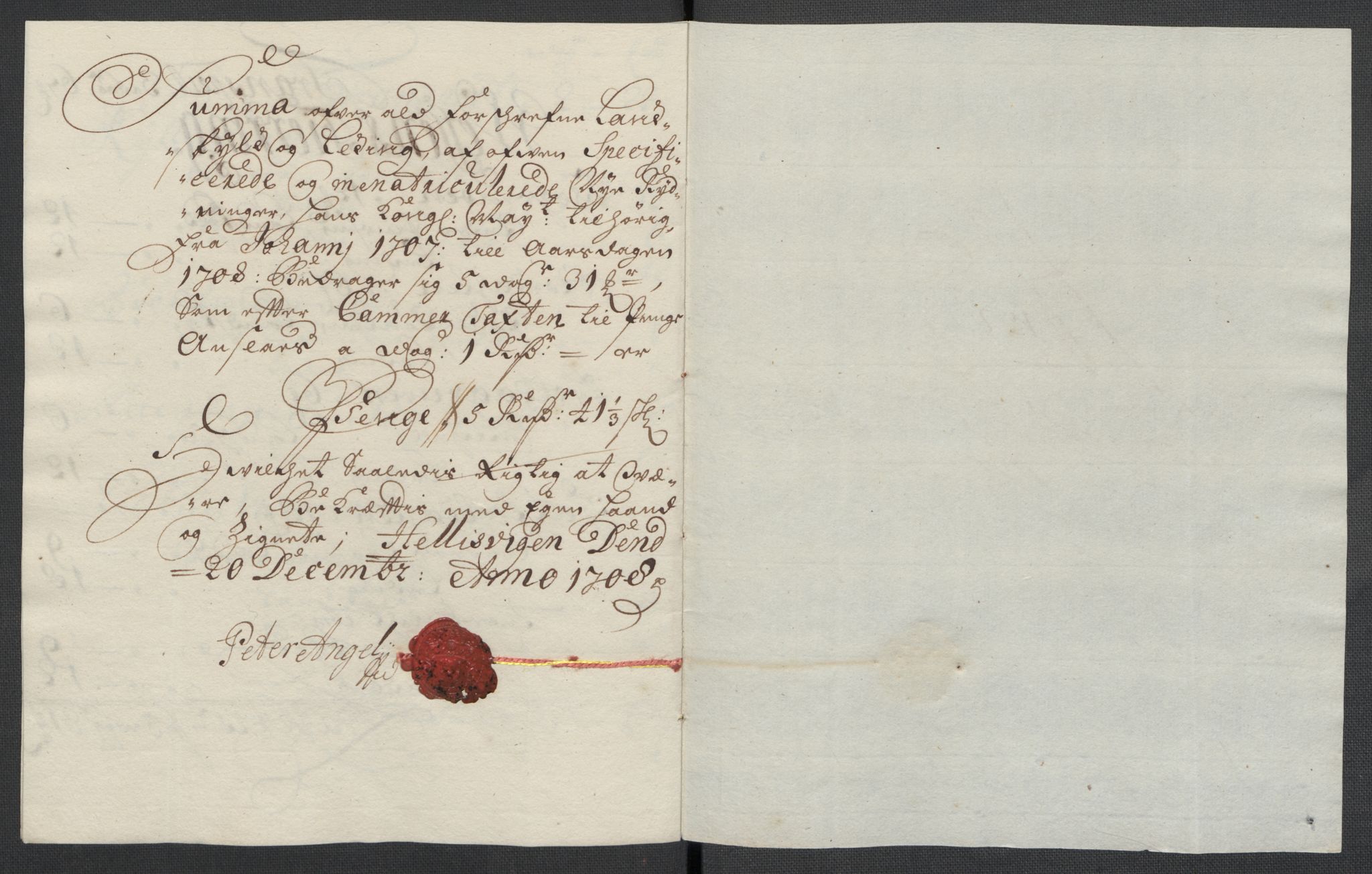 Rentekammeret inntil 1814, Reviderte regnskaper, Fogderegnskap, AV/RA-EA-4092/R65/L4510: Fogderegnskap Helgeland, 1708-1709, p. 23