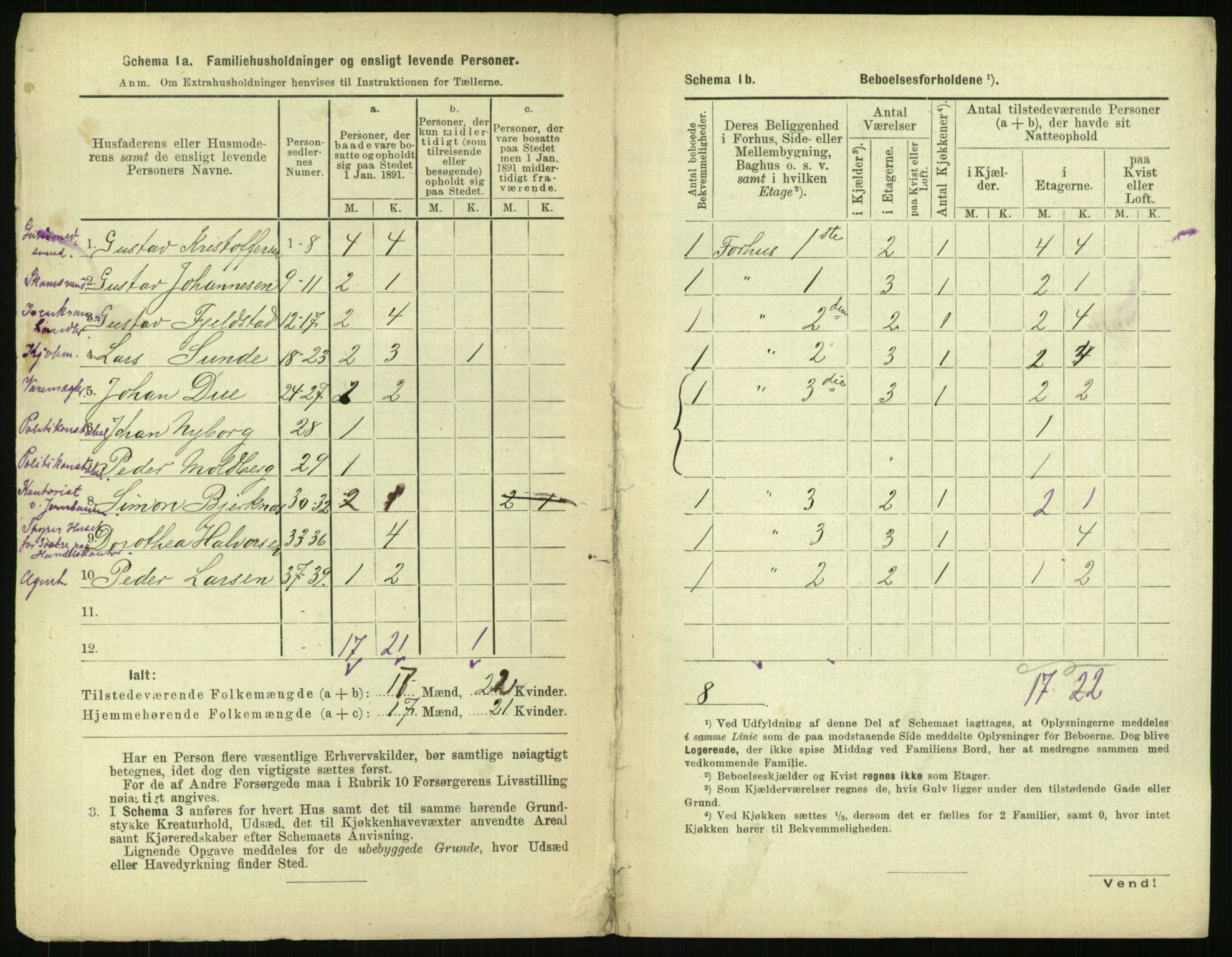 RA, 1891 census for 0301 Kristiania, 1891, p. 105566