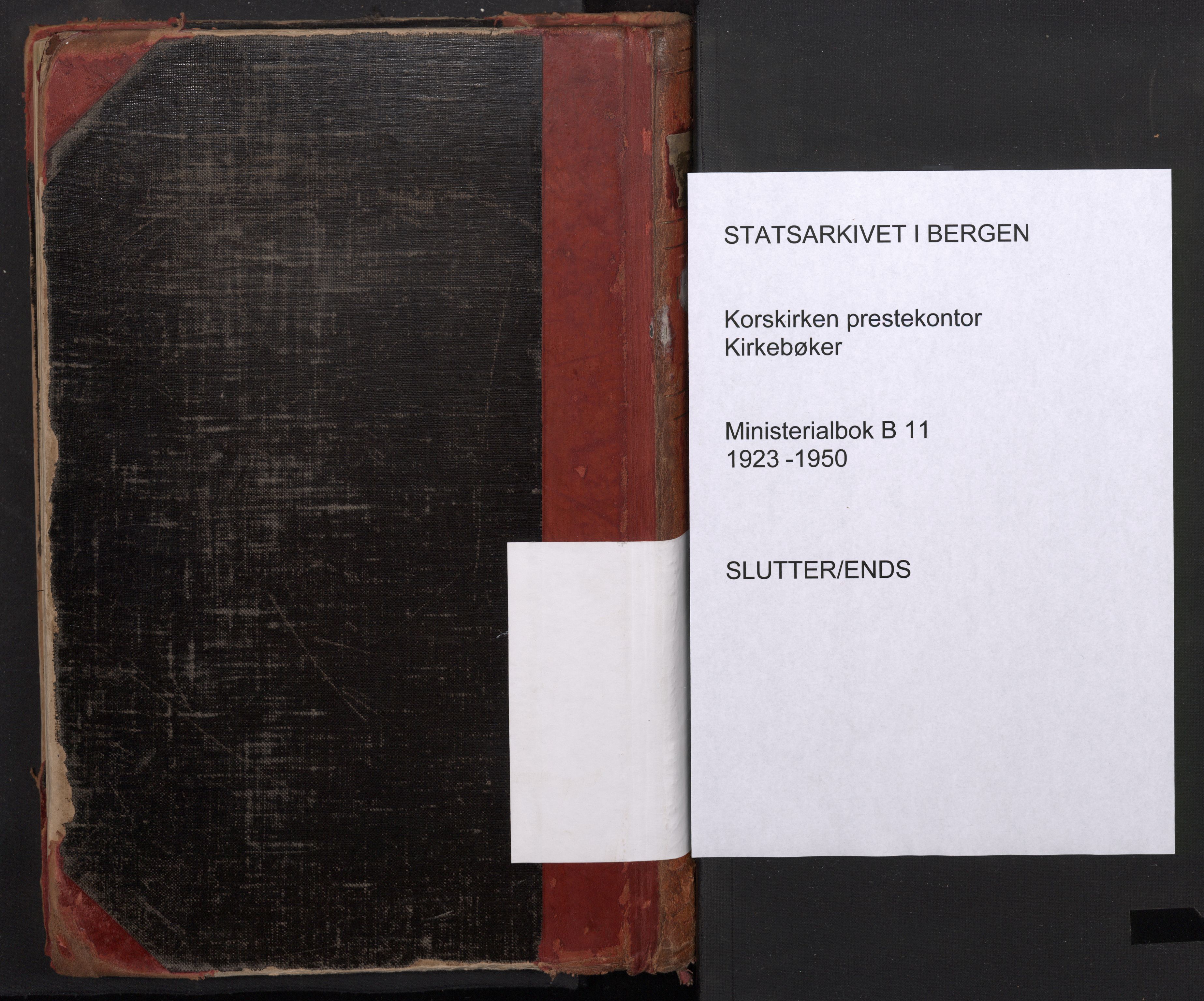 Korskirken sokneprestembete, AV/SAB-A-76101/H/Haa/L0024: Parish register (official) no. B 11, 1923-1950