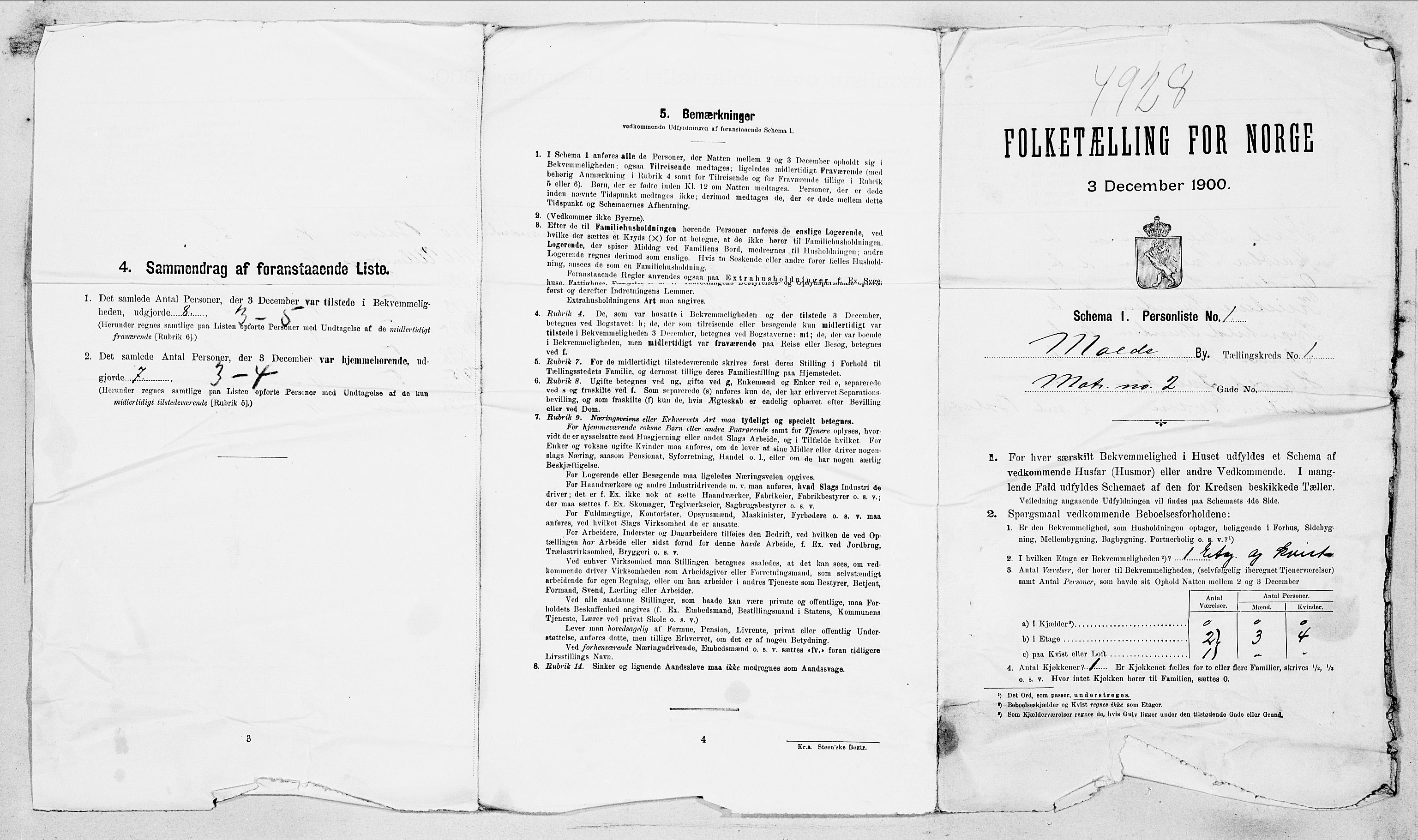 SAT, 1900 census for Molde, 1900, p. 13