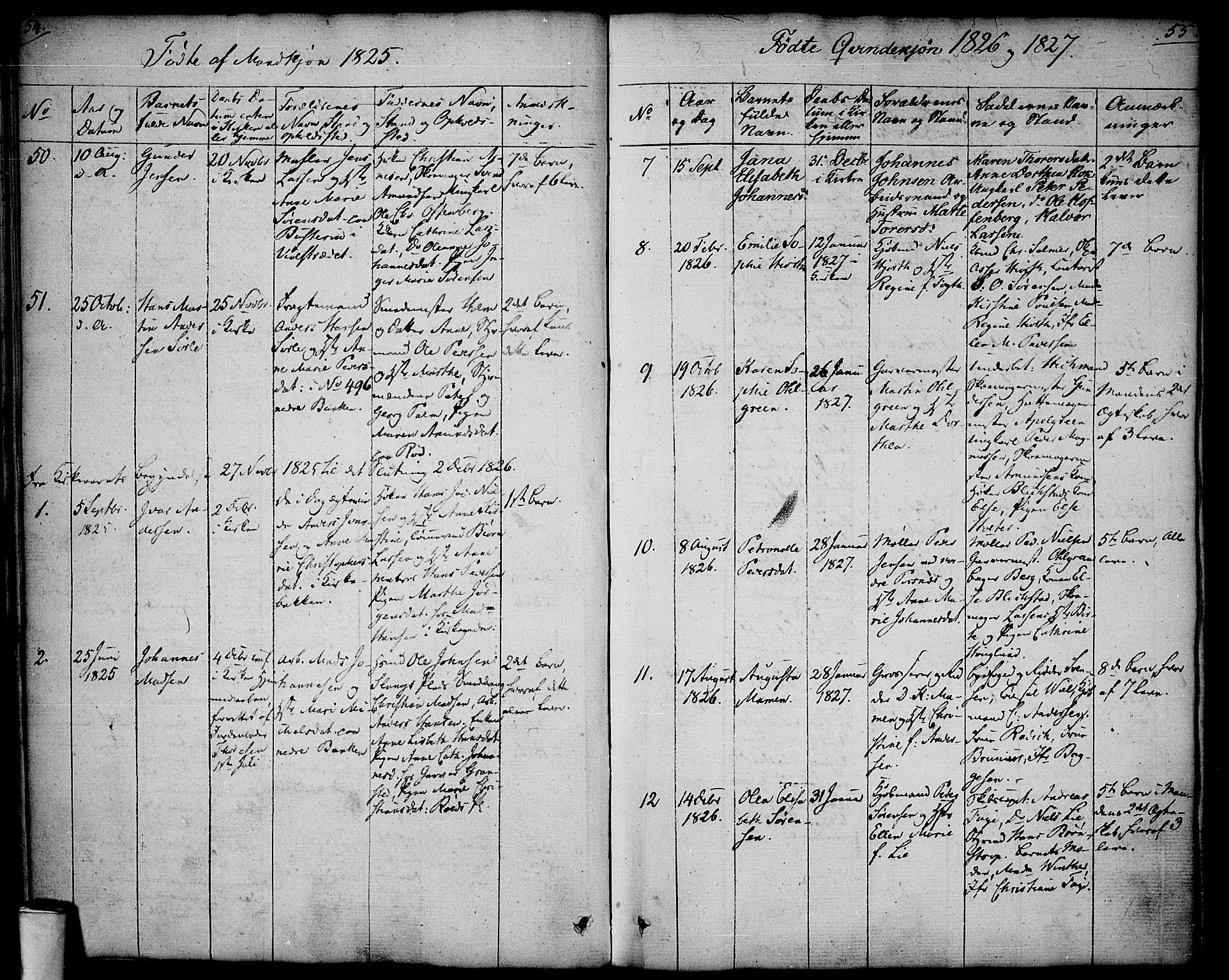 Halden prestekontor Kirkebøker, AV/SAO-A-10909/F/Fa/L0004: Parish register (official) no. I 4, 1823-1834, p. 54-55