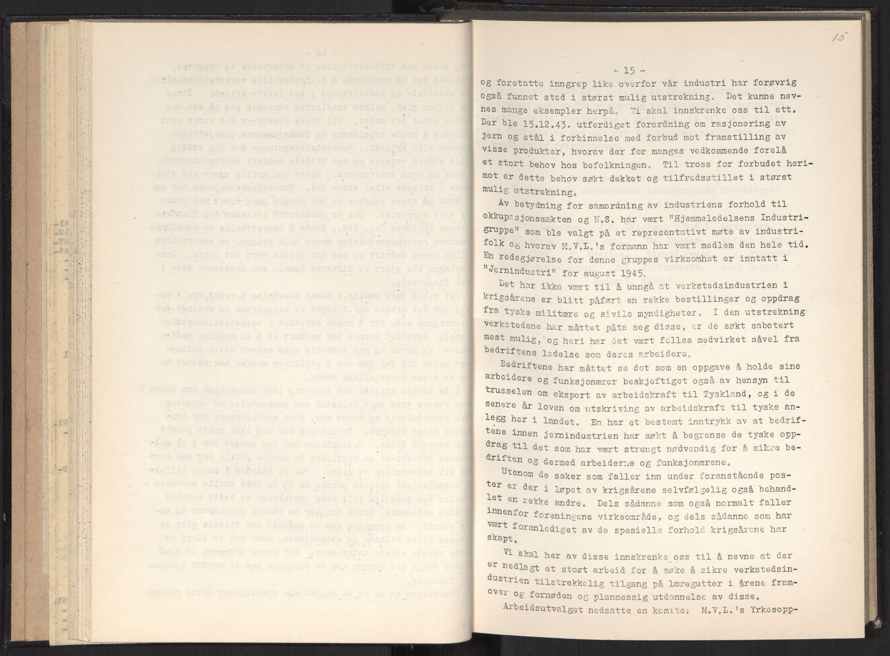 Teknologibedriftenes Landsforening TBL, AV/RA-PA-1700/A/Ad/L0007: Årsberetning med register, 1940-1951, p. 15