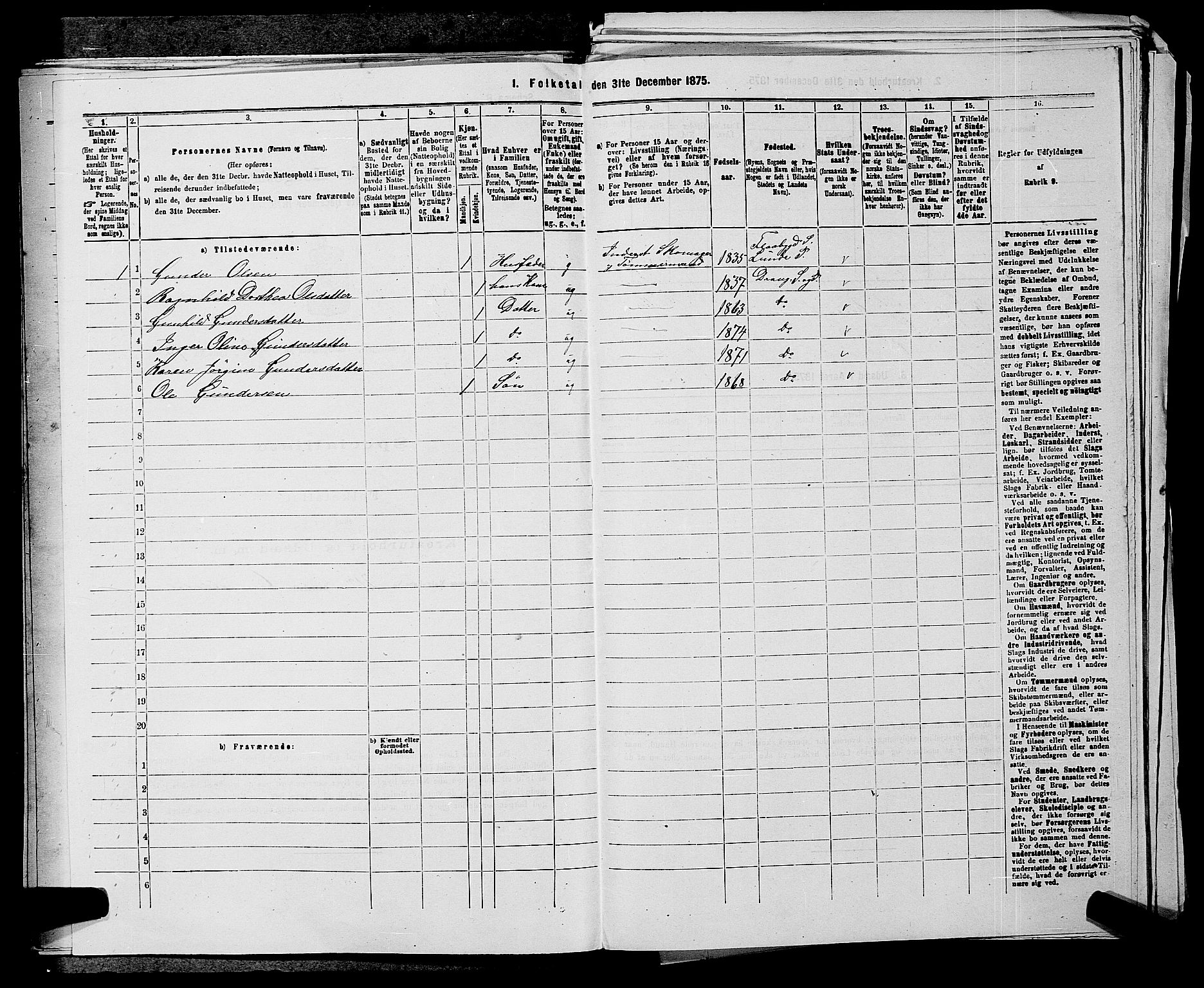 SAKO, 1875 census for 0817P Drangedal, 1875, p. 356