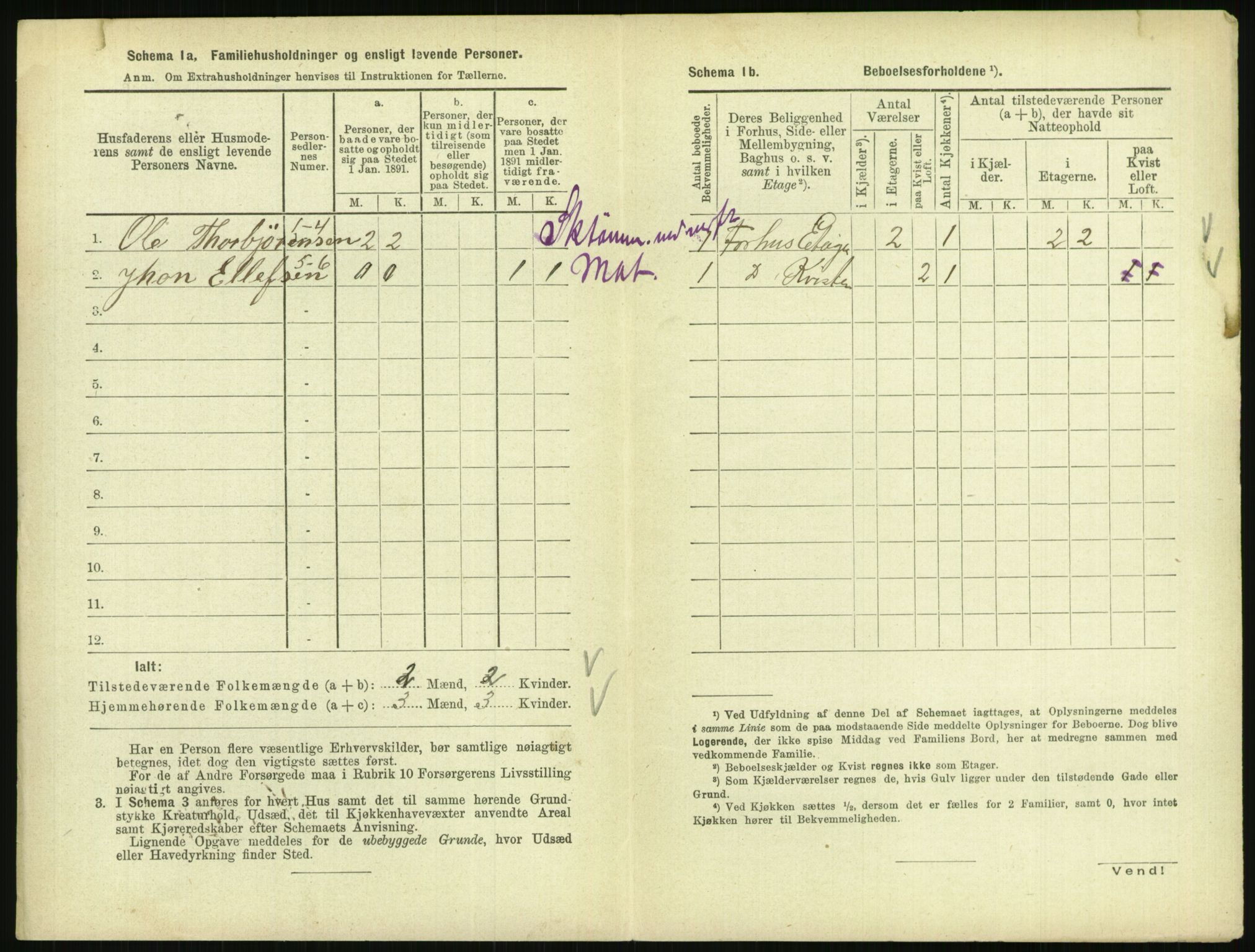 RA, 1891 census for 0801 Kragerø, 1891, p. 1191