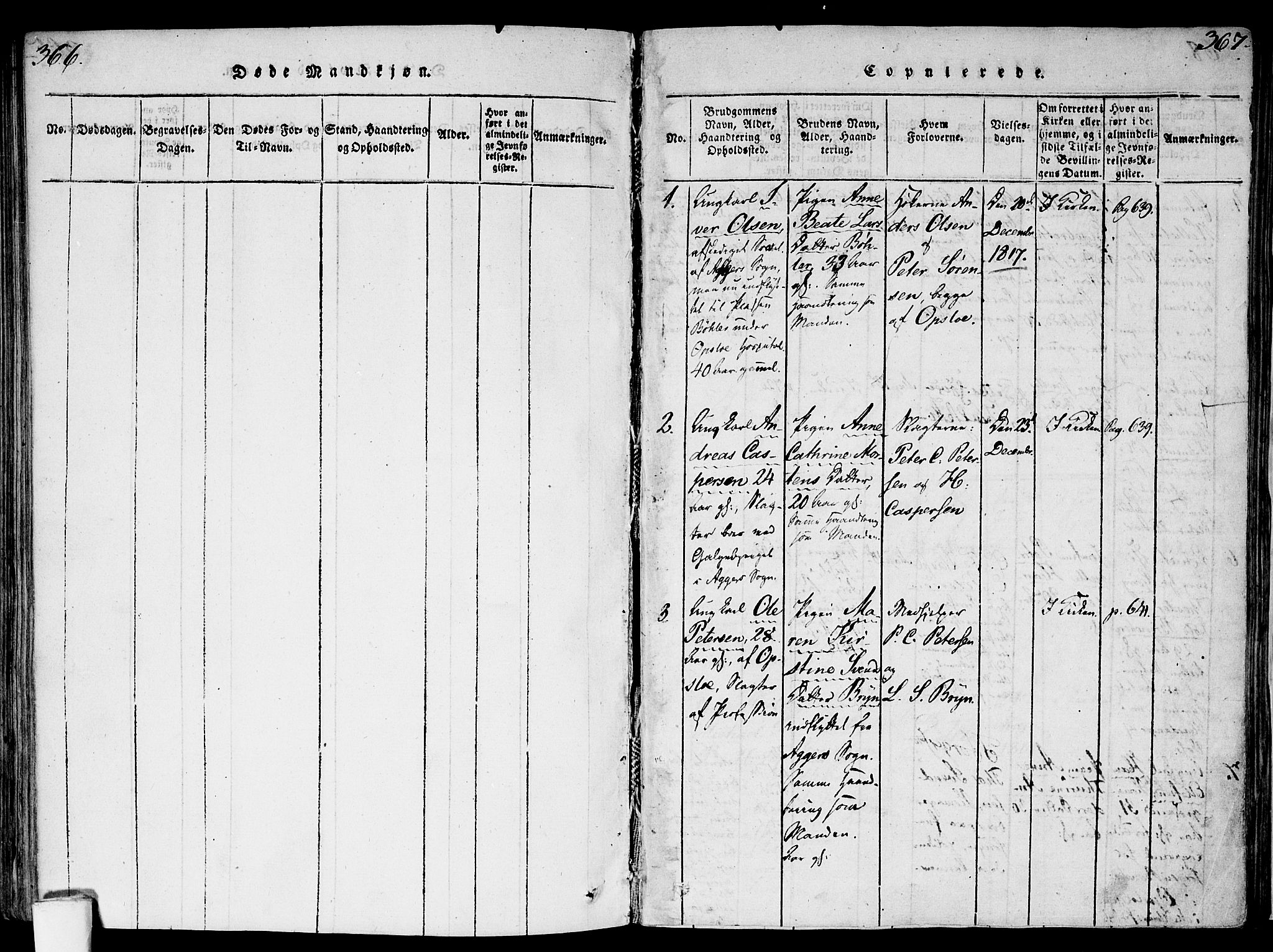 Gamlebyen prestekontor Kirkebøker, AV/SAO-A-10884/F/Fa/L0002: Parish register (official) no. 2, 1817-1829, p. 366-367