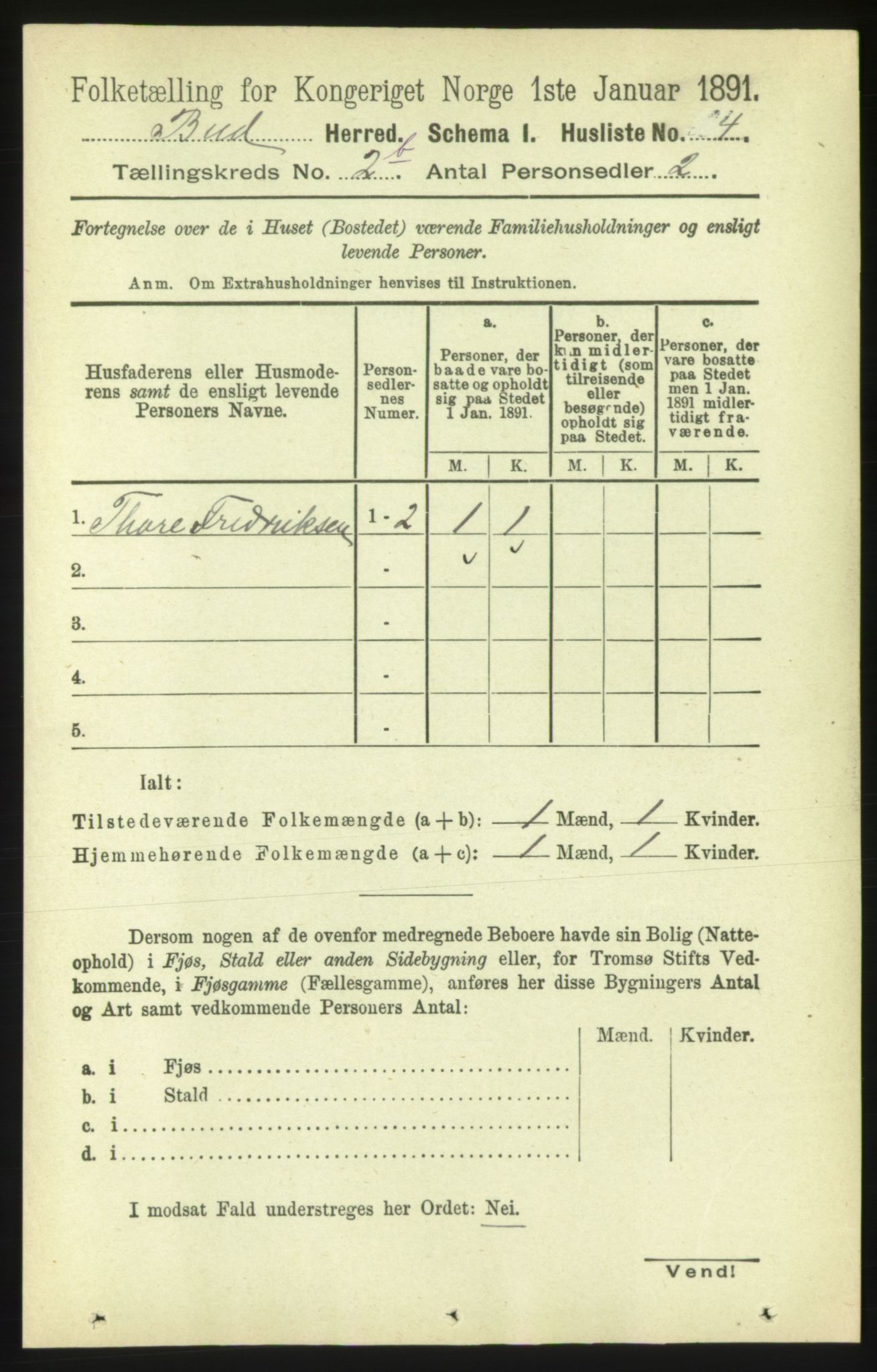 RA, 1891 census for 1549 Bud, 1891, p. 1199