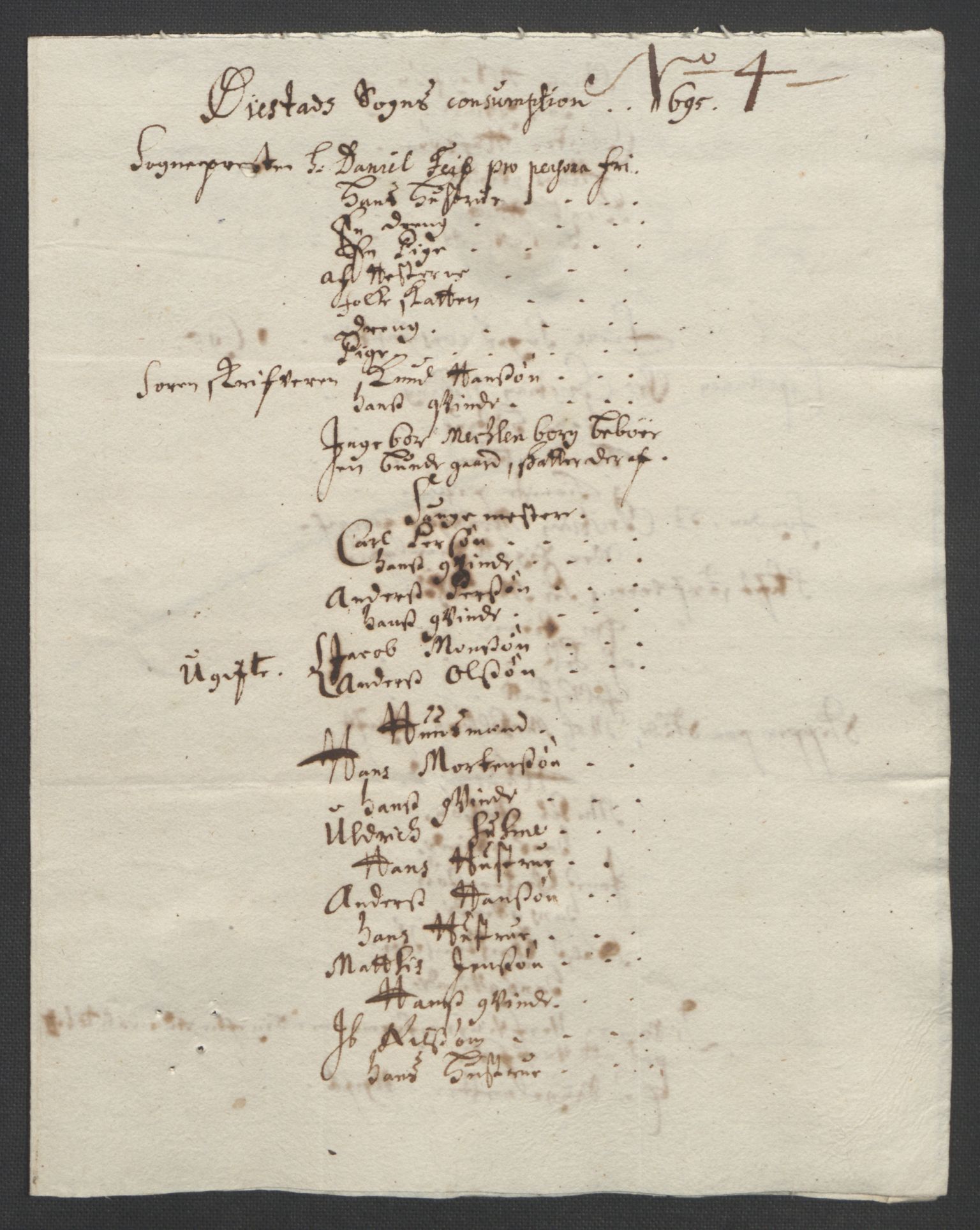 Rentekammeret inntil 1814, Reviderte regnskaper, Fogderegnskap, AV/RA-EA-4092/R39/L2312: Fogderegnskap Nedenes, 1693-1695, p. 278